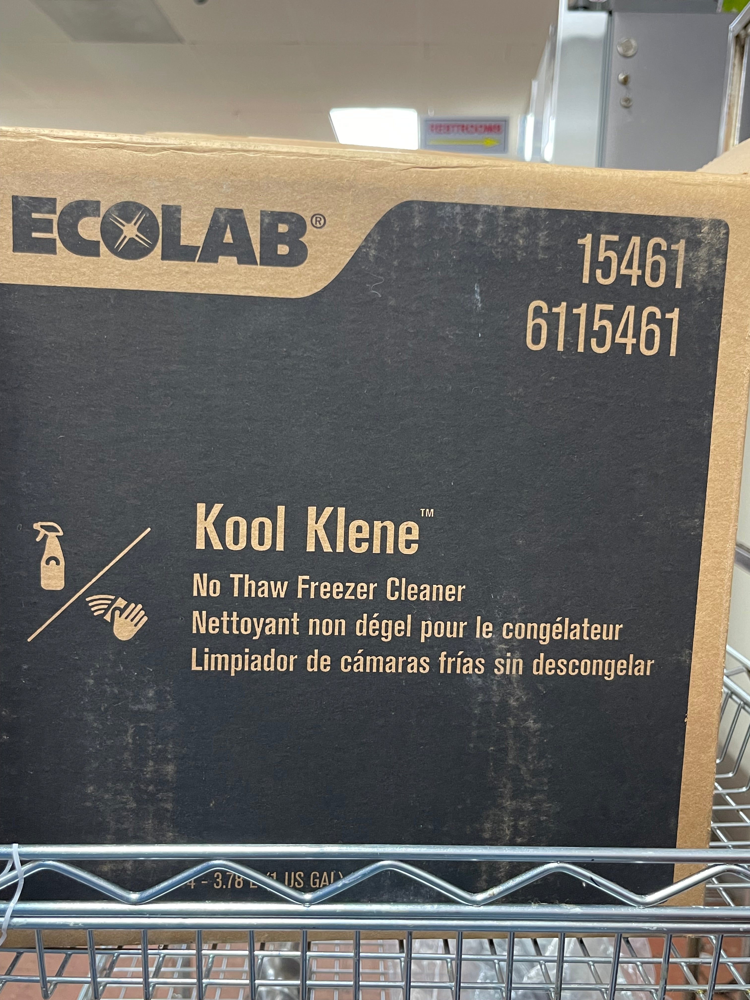 New Ecolab® Kool Klene No Thaw Commercial Freezer Refrigerator Cleaner - 4gal/Case