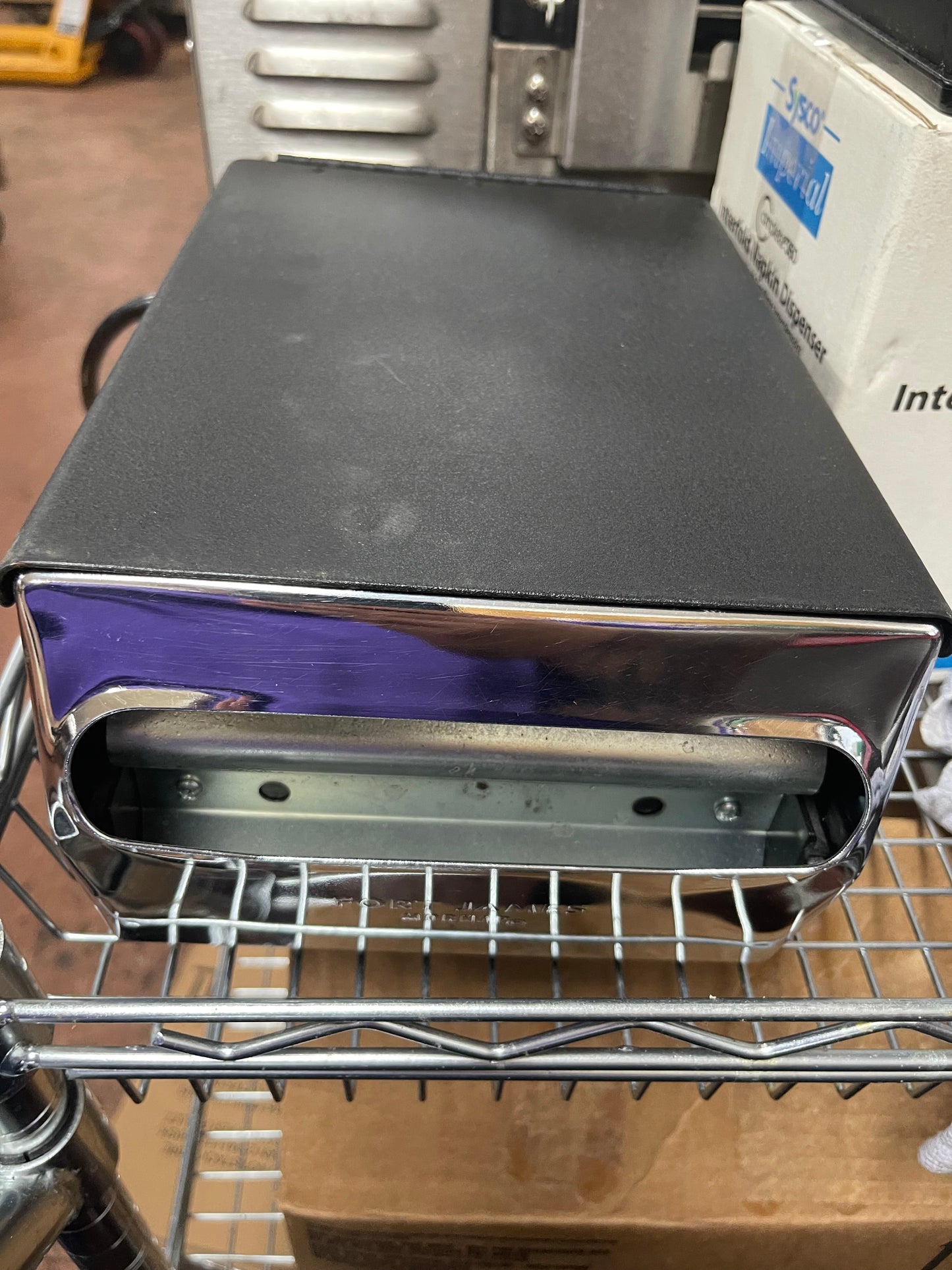 Fort James Black and Chrome Napkin Dispenser