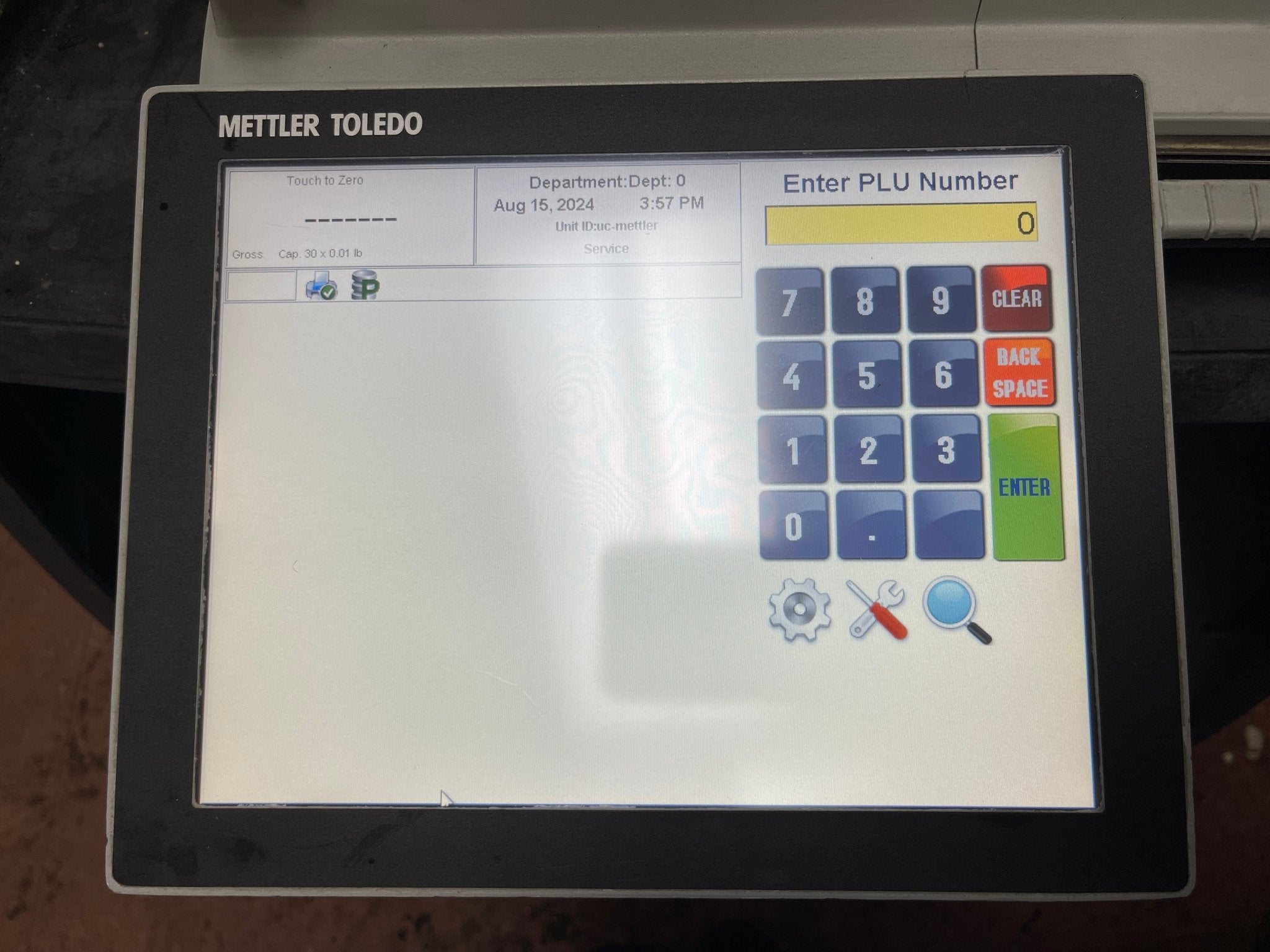 Used Toledo UCCW Smart Touch Counter Deli Produce Digital Scale with Printer 30lb - Falcon Restaurant Supply - 7