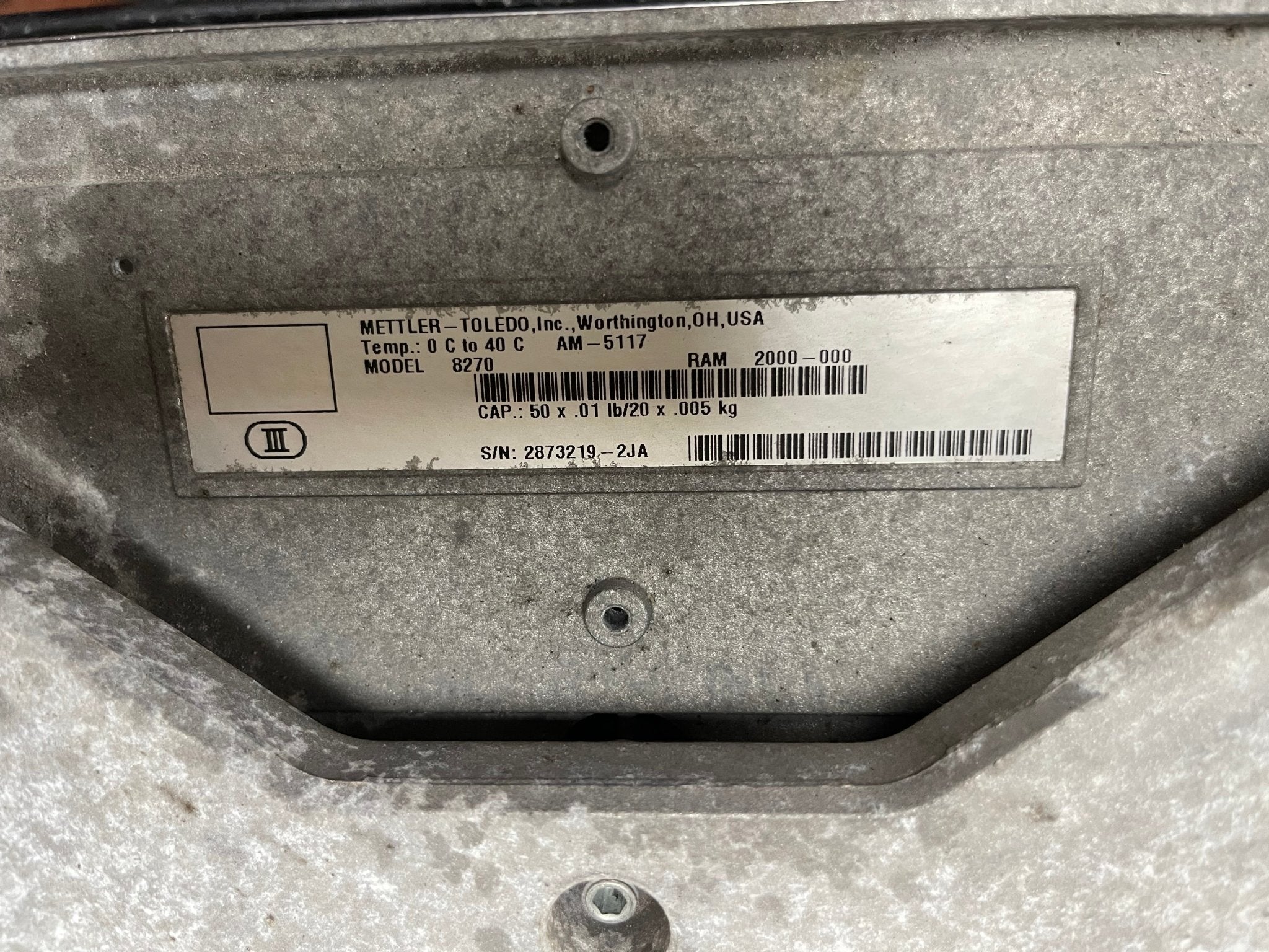 Used Mettler Toledo 8270 Commercial Counter Weighing Scale - 50lbs