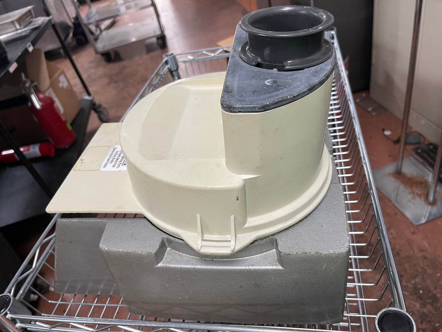 Used Robot Coupe CL400 Continuous Feed Food Processor Attachment with 2 Blades.