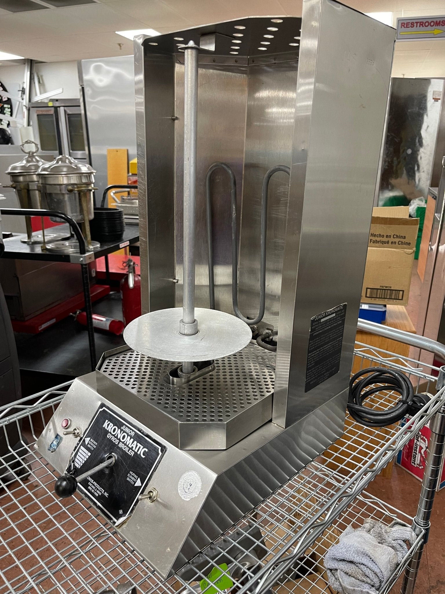 Used Kronomatic Junior Commercial Electric Gyro Broiler Cooker 110V 1400W - Falcon Restaurant Supply - 3