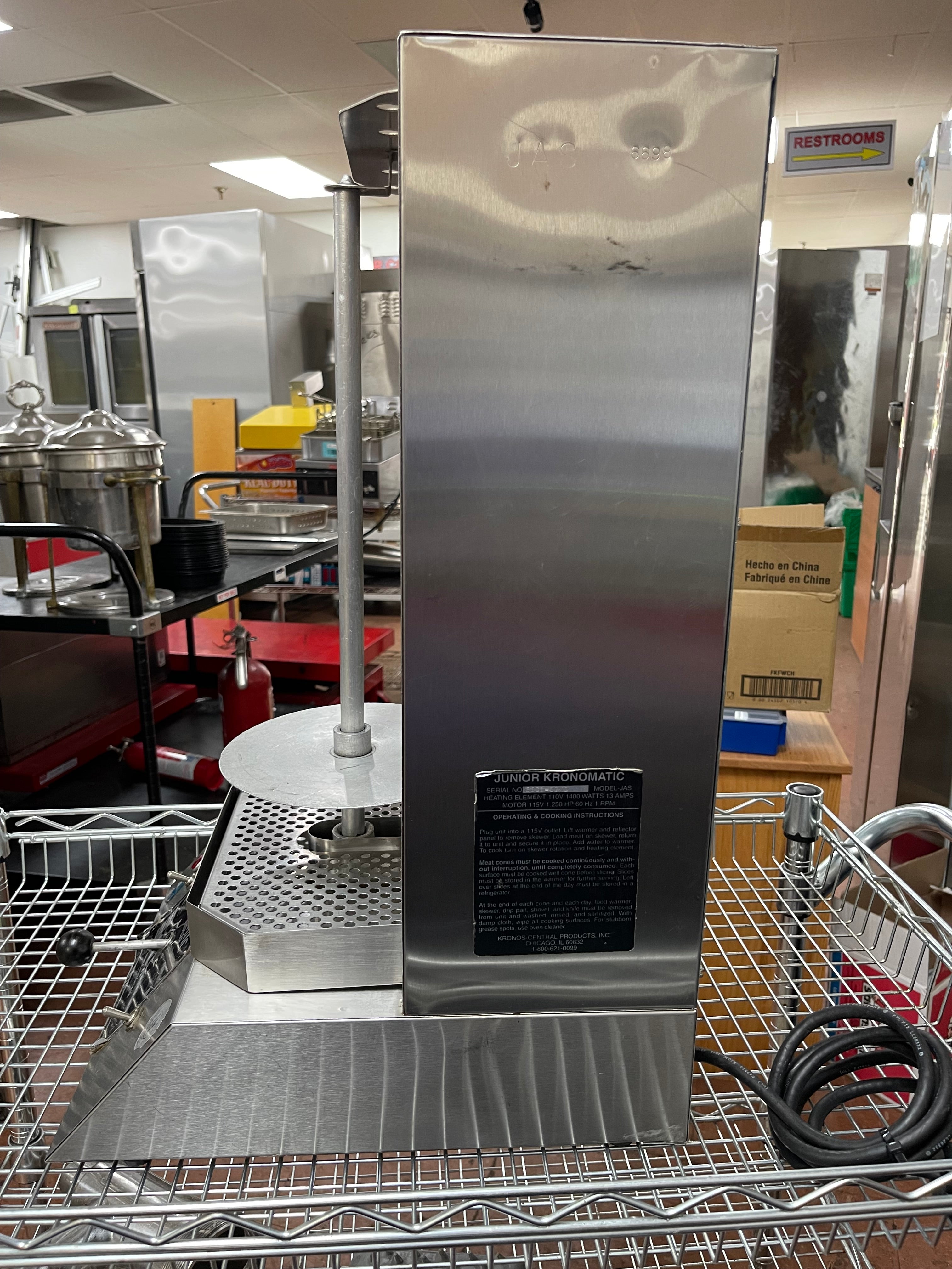 Used Kronomatic Junior Commercial Electric Gyro Broiler Cooker 110V 1400W