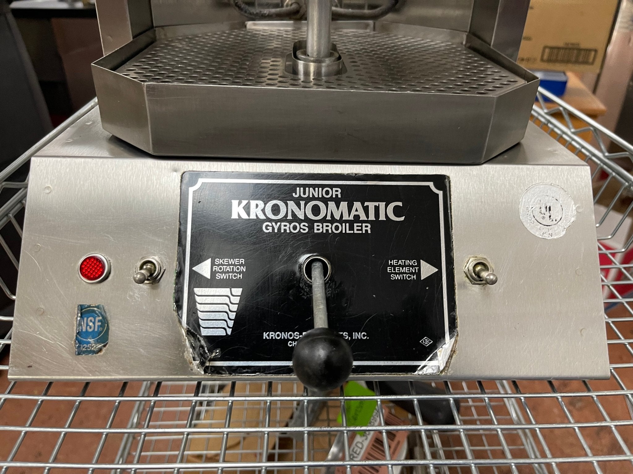 Used Kronomatic Junior Commercial Electric Gyro Broiler Cooker 110V 1400W - Falcon Restaurant Supply - 8