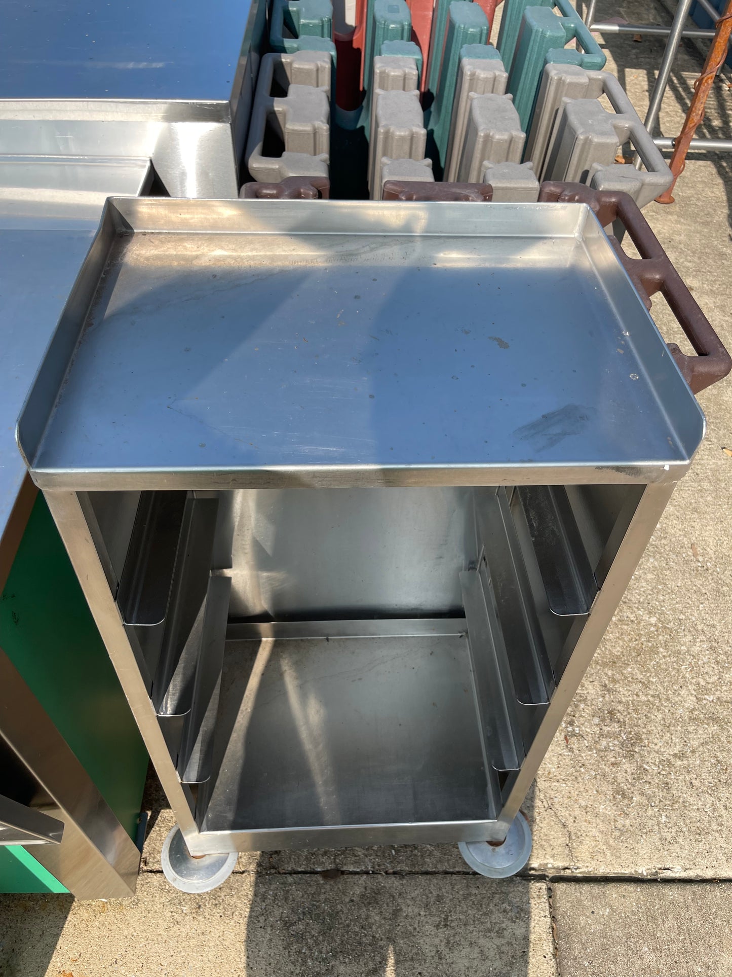 Used Stainless Steel Tray Serving Cart - SS50