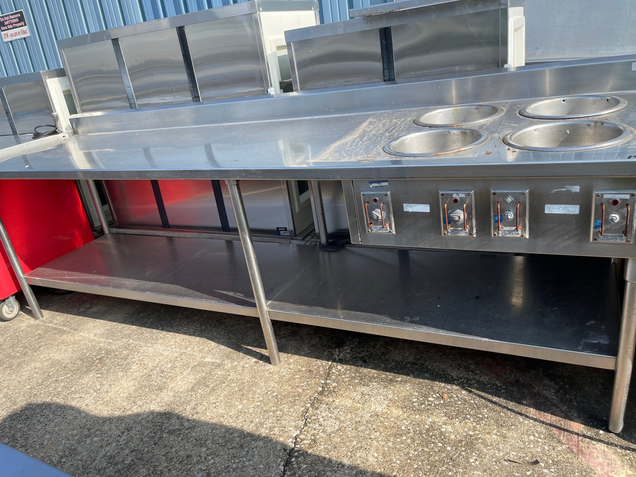 Used 116" Stainless Steel Table - SS56 - Falcon Restaurant Supply - 2