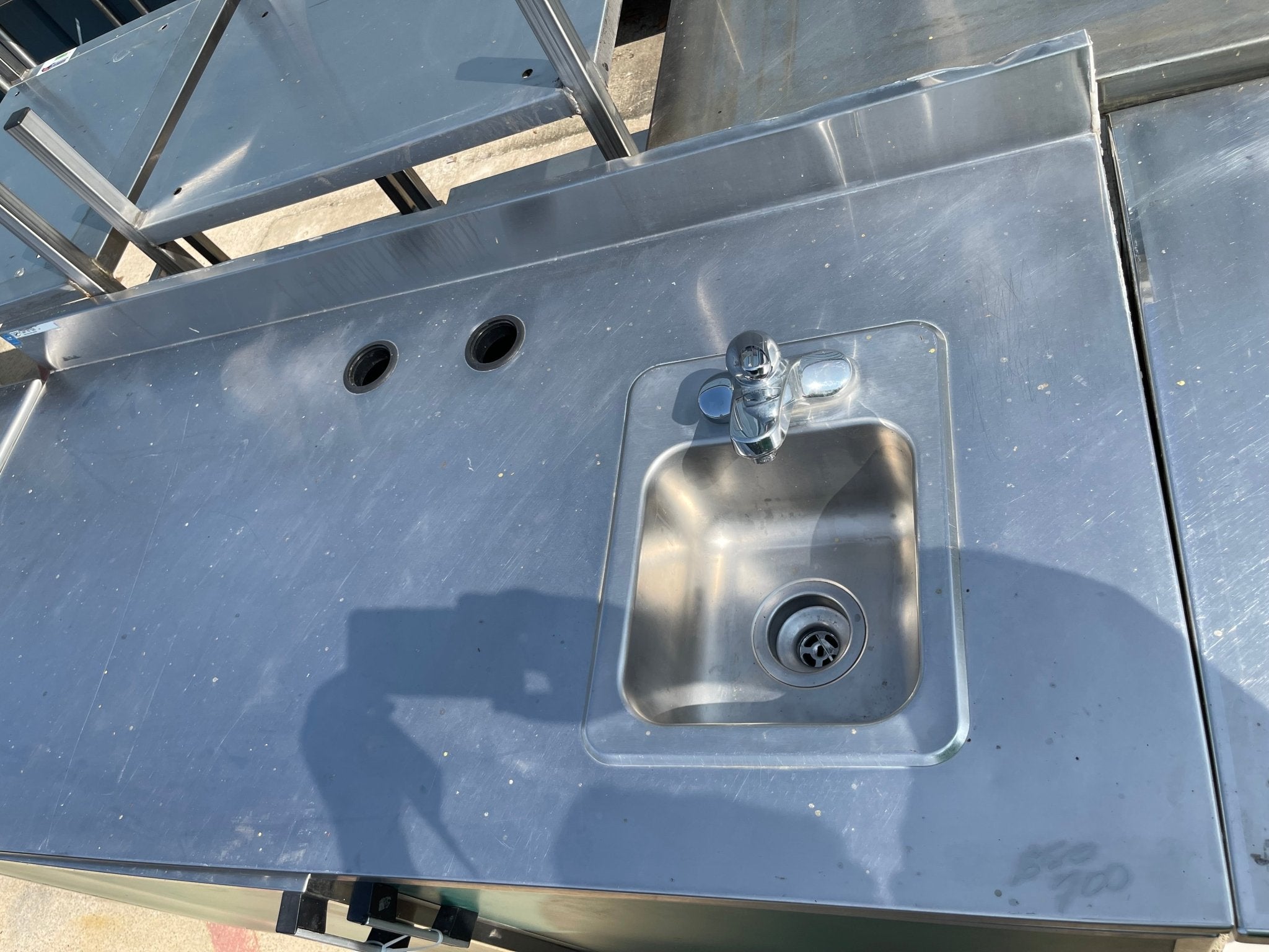 Used 60" Stainless 2 Door Cabinet with Sink - SS59 - Falcon Restaurant Supply - 3