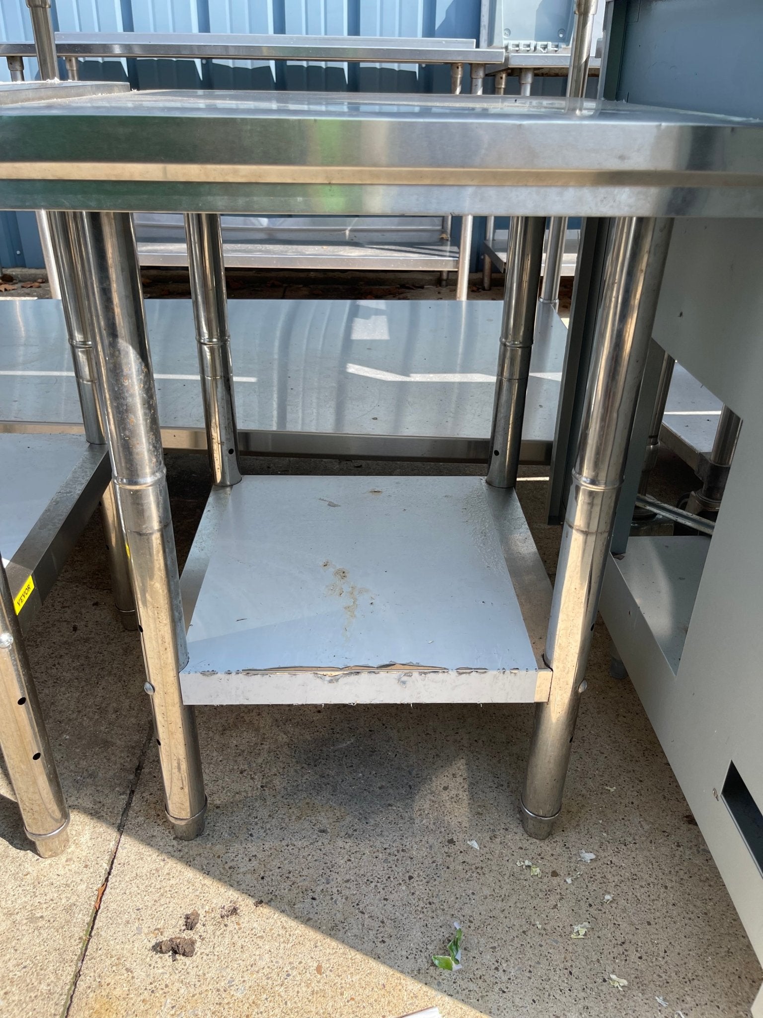 Used 23.5" Stainless Steel Table - SS62 - Falcon Restaurant Supply - 2