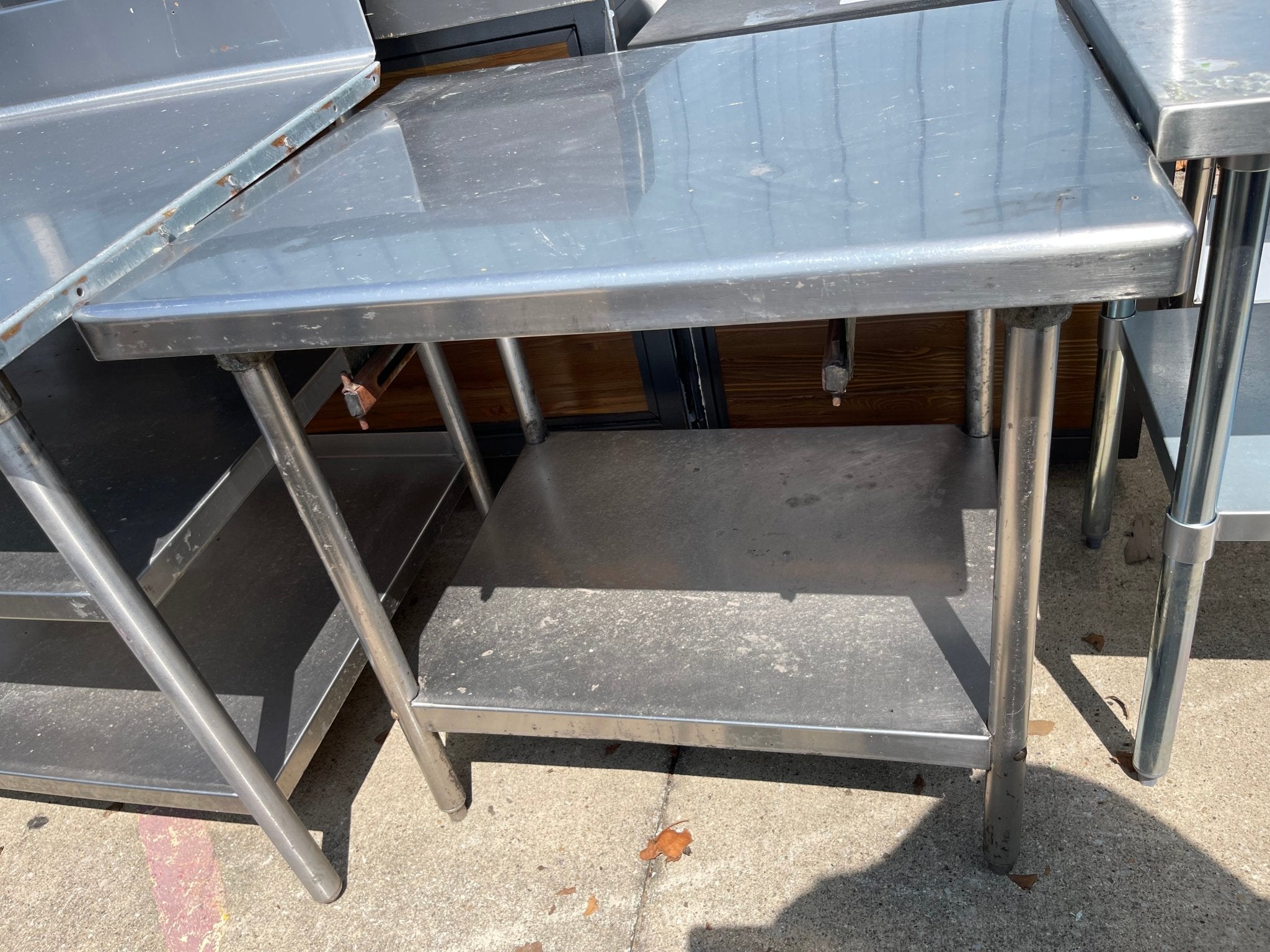 Used 35" Stainless Steel Table - SS66 - Falcon Restaurant Supply - 1