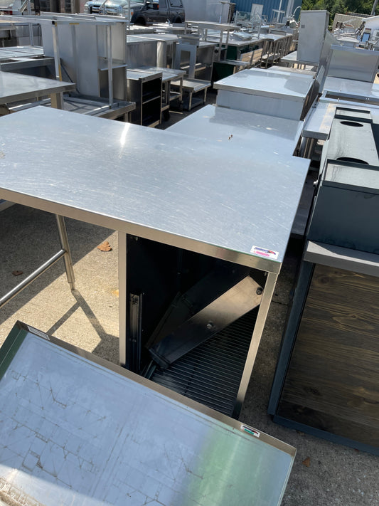 Used 48" Stainless Steel Work Table with Drawer and Storage - SS84