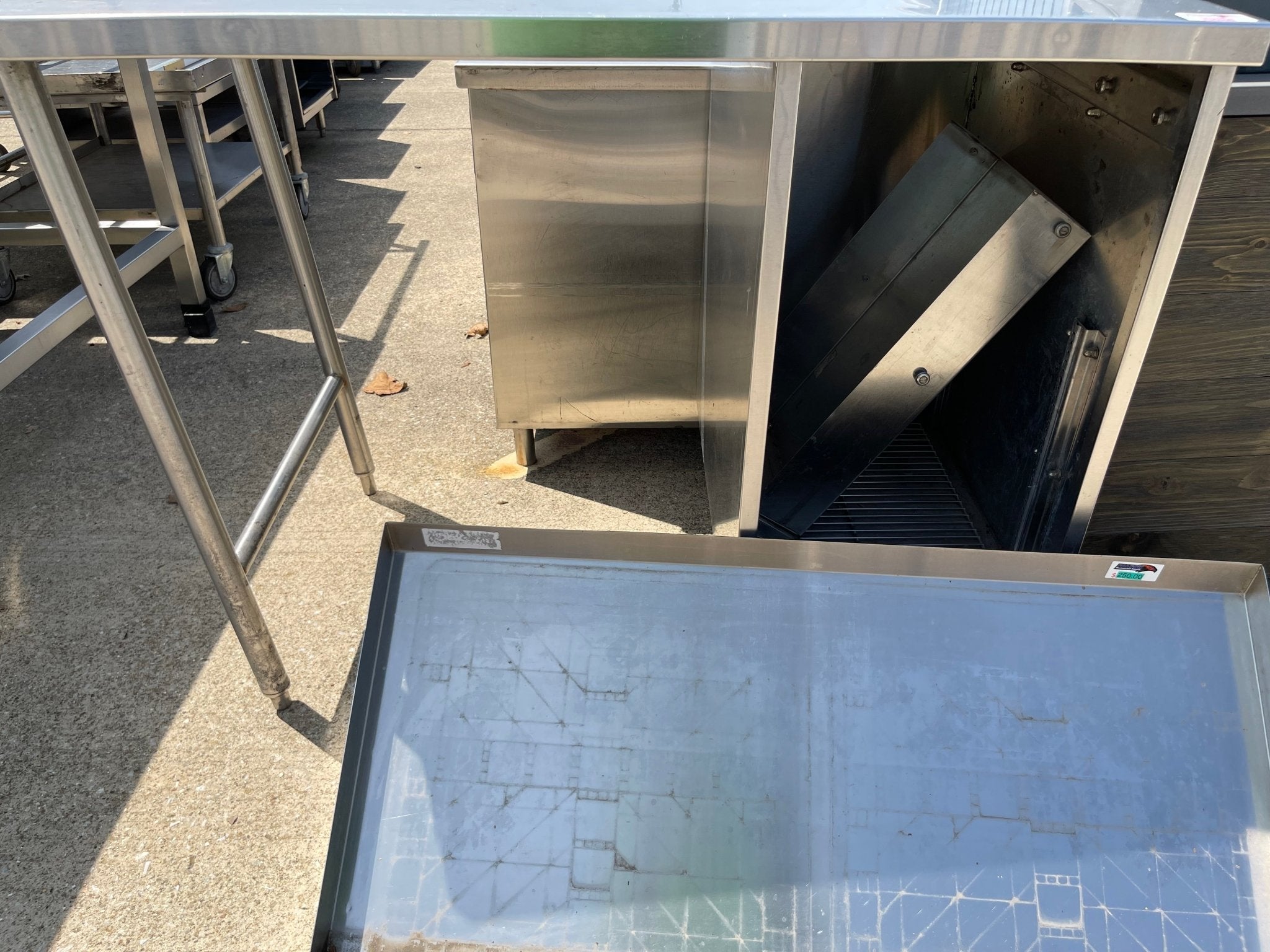 Used 48" Stainless Steel Work Table with Drawer and Storage - SS84 - Falcon Restaurant Supply - 2