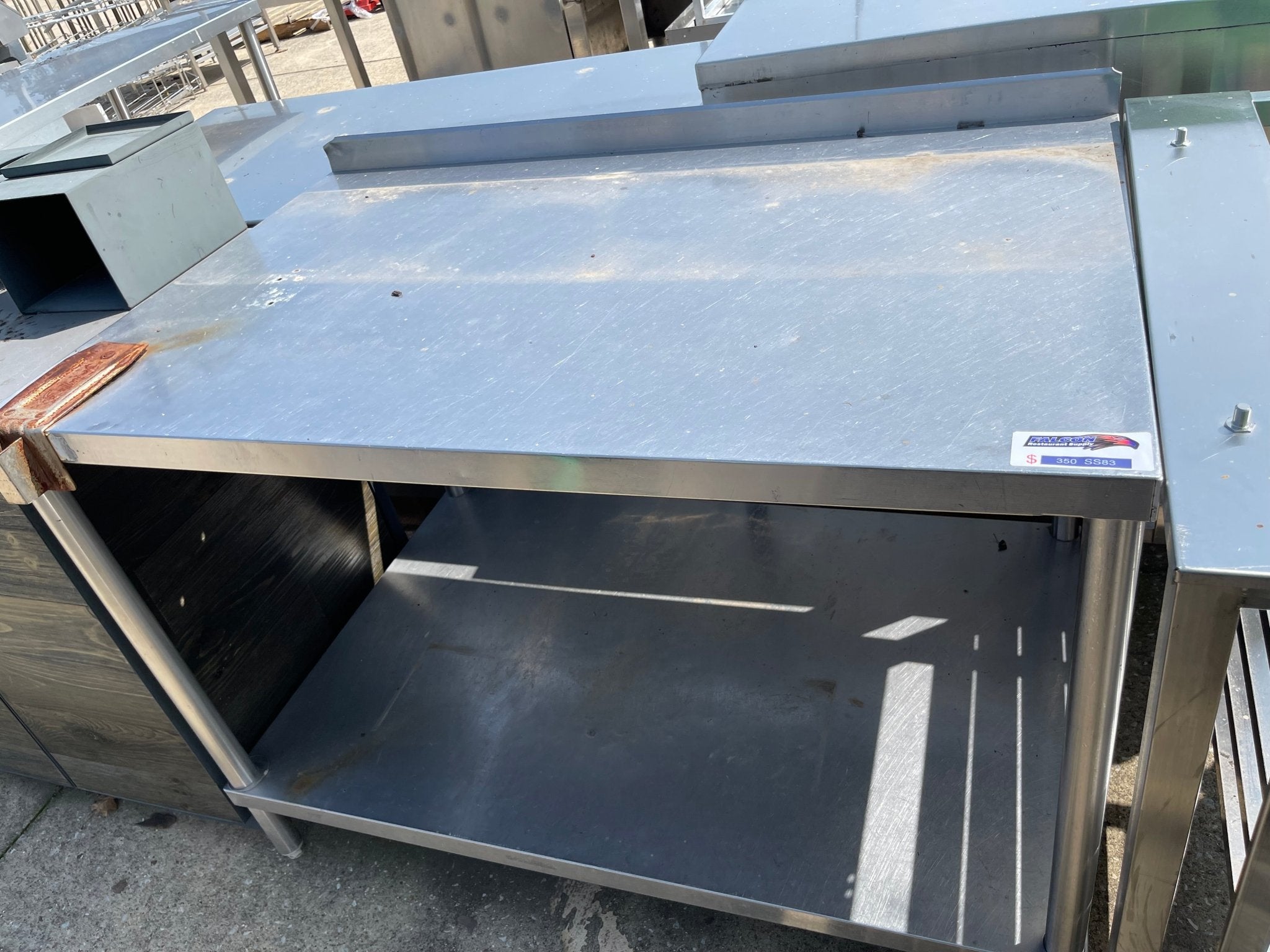 Used 48" Stainless Steel Table - SS83 - Falcon Restaurant Supply - 1