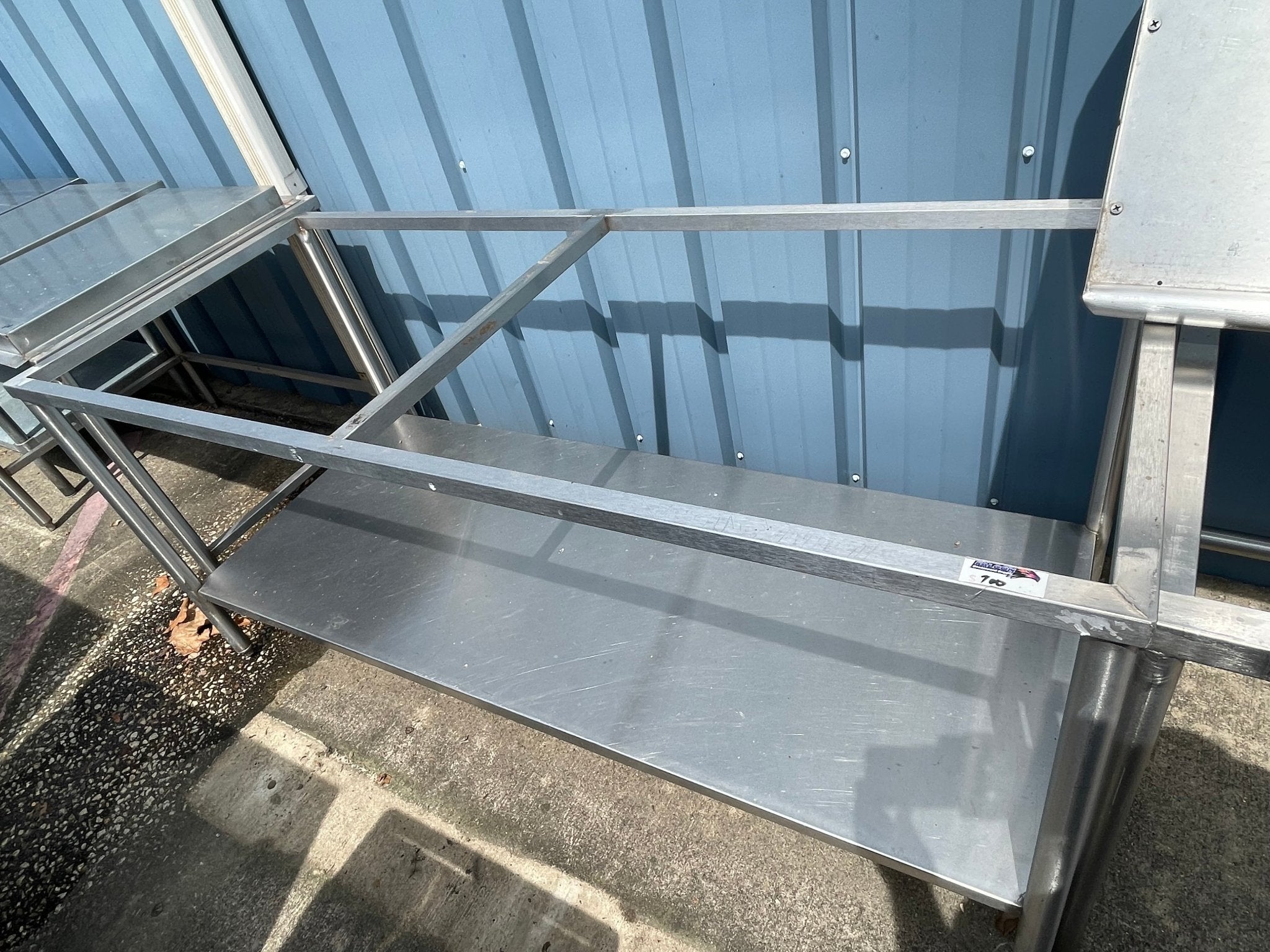 Used 72" Stainless Steel Table Frame - SS88 - Falcon Restaurant Supply - 1