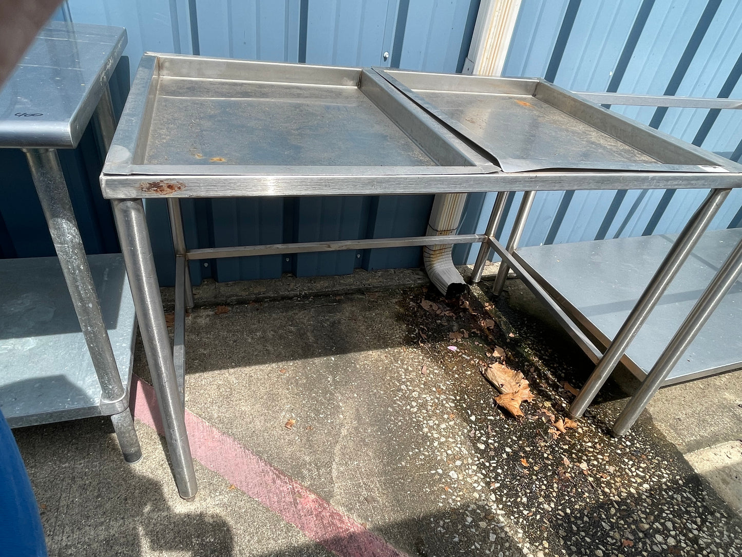 48" Stainless Steel Table with Removable Trays - SS90