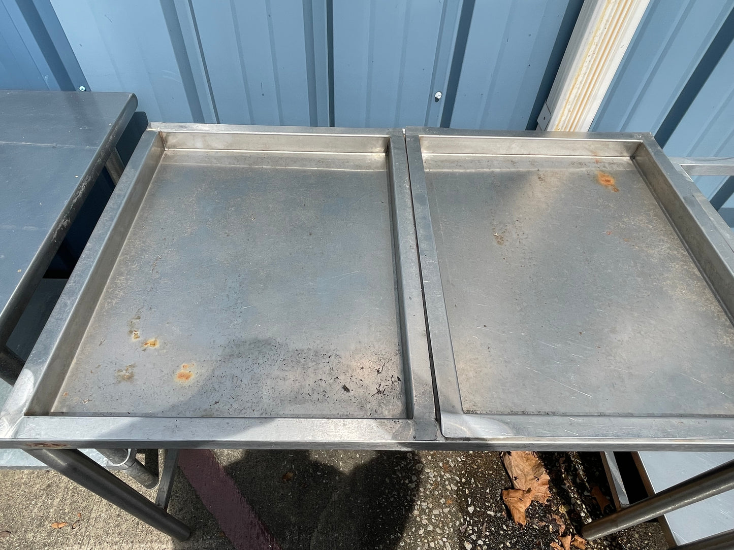 Used 48" Stainless Steel Table with Removable Trays - SS90