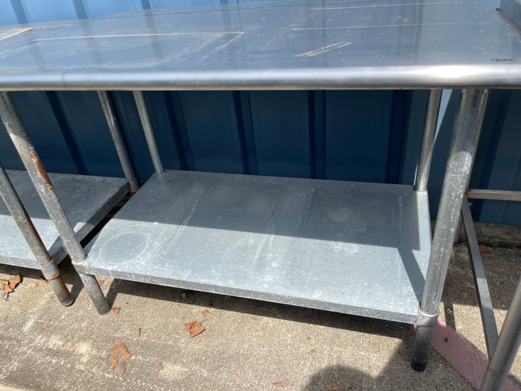 Used 48" Stainless Steel Table - SS91 - Falcon Restaurant Supply - 2