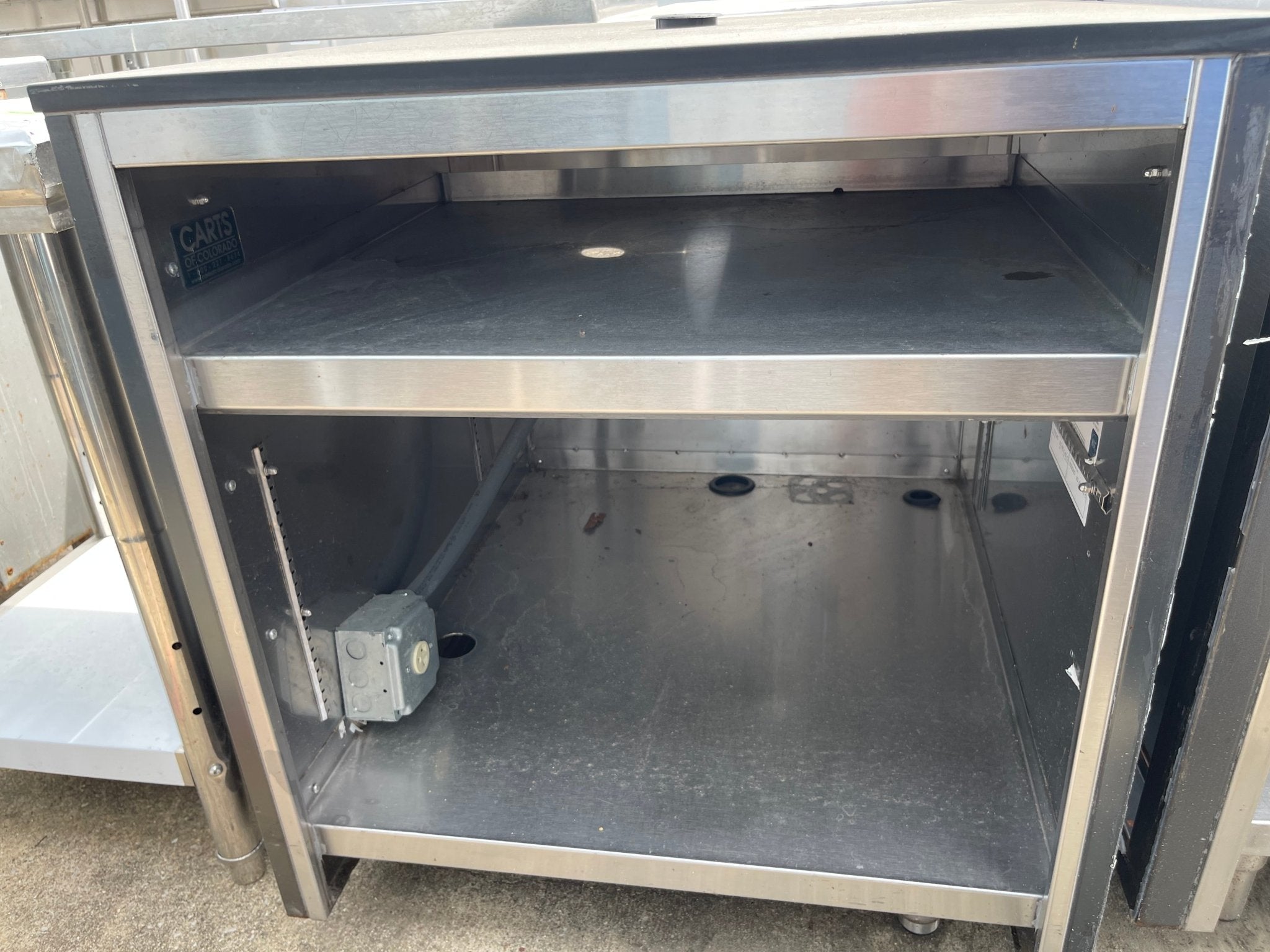 Used 30" Composite Table with Outlet - SS109 - Falcon Restaurant Supply - 2