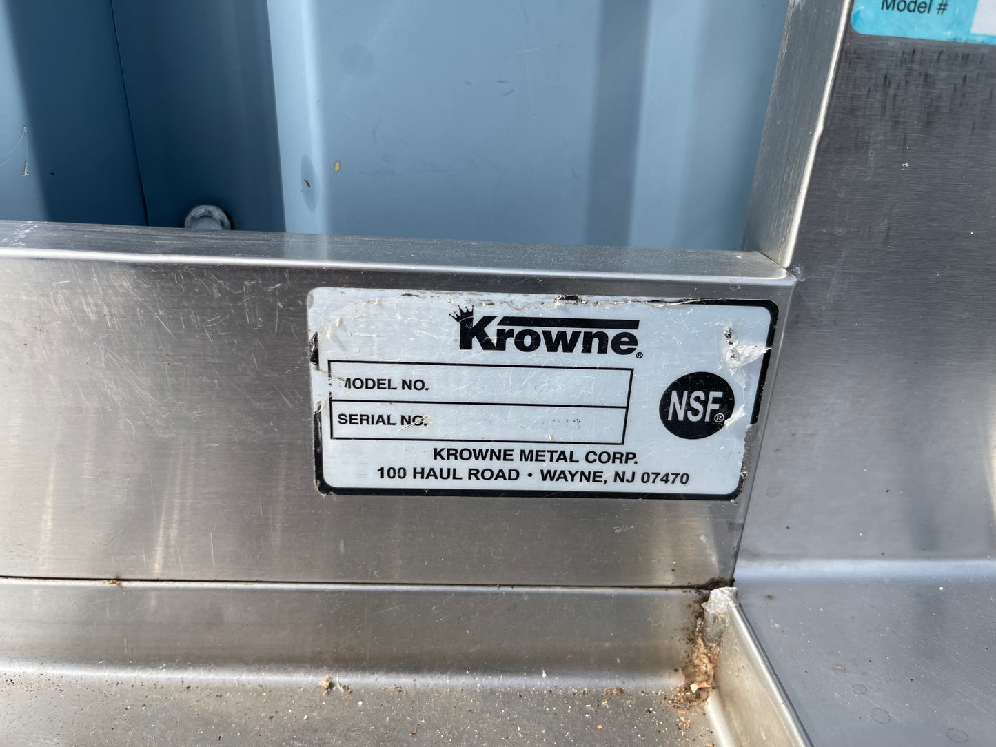 Used 24" Krowne Stainless Steel Under Bar Drainboard - SS107