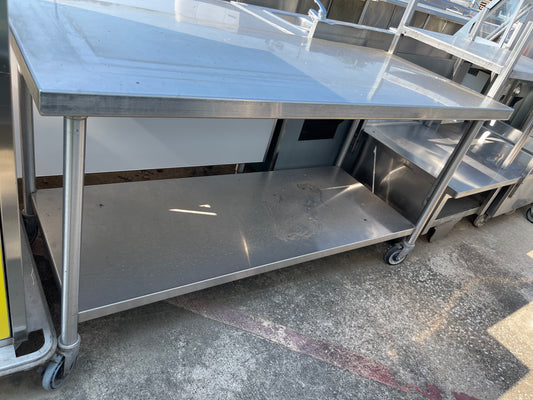 69" Stainless Steel Table with Caster Wheels - SS116