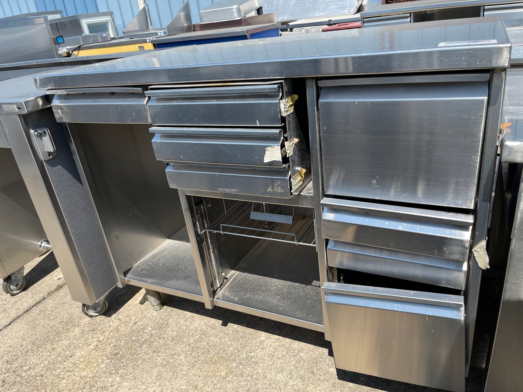 Used 48" Stainless Steel Work Station With Drawers - SS123 - Falcon Restaurant Supply - 2