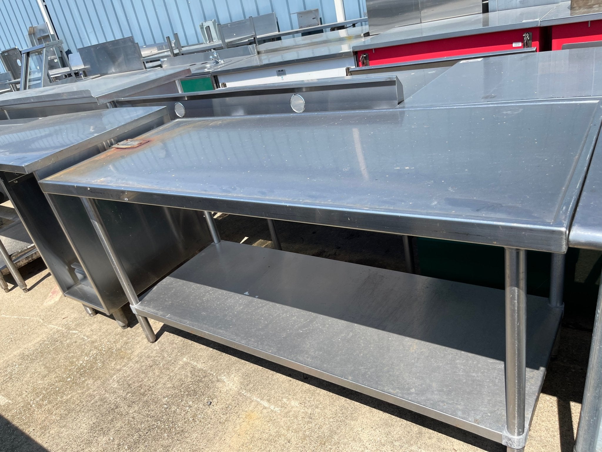 Used 72" Stainless Steel Table - SS130 - Falcon Restaurant Supply - 1
