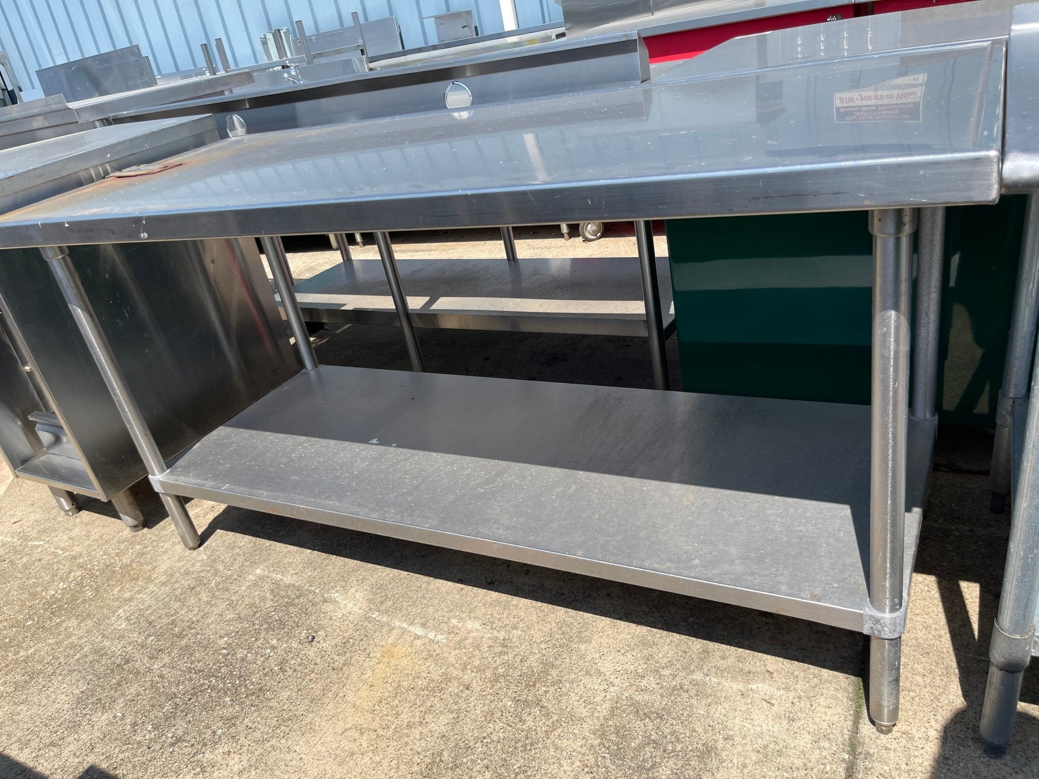 Used 72" Stainless Steel Table - SS130 - Falcon Restaurant Supply - 2