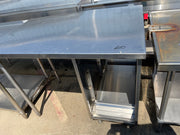 Used 48" Stainless Steel Work Station - SS131 - Falcon Restaurant Supply - 1