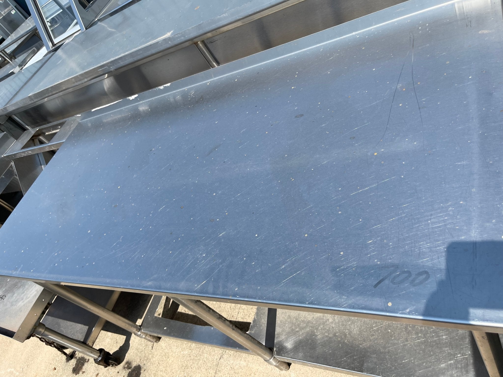 Used 66" John Boos Stainless Steel Table - SS132 - Falcon Restaurant Supply - 2