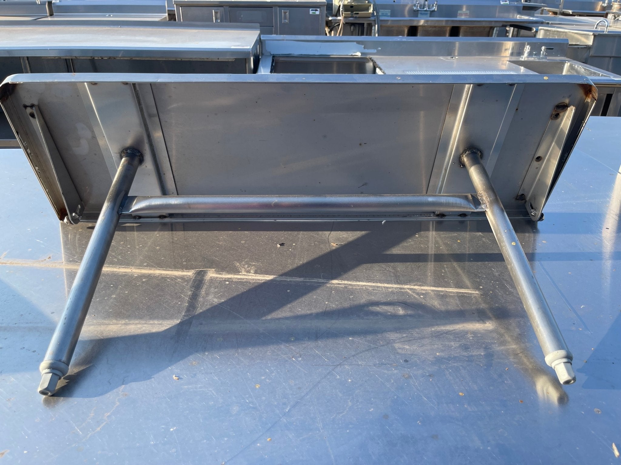 Used 10" Stainless Steel Shelf with Legs - SS135 - Falcon Restaurant Supply - 2