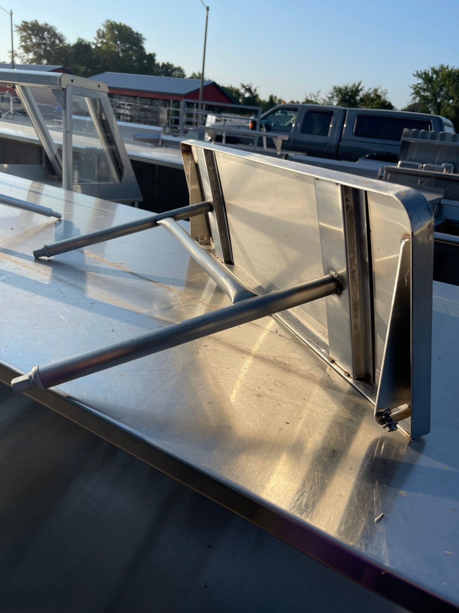 Used 10" Stainless Steel Shelf with Legs - SS135 - Falcon Restaurant Supply - 3