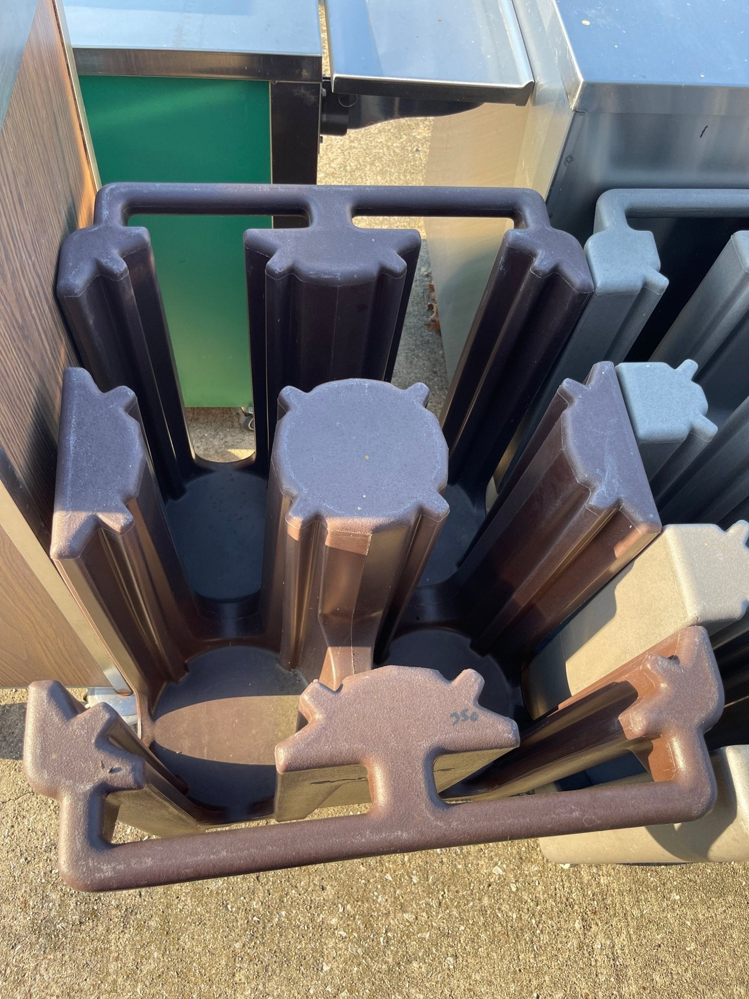 Used Cambro DC825110 23" Dish Dolly Cart - 240 8.25" Plates - SS141 - Falcon Restaurant Supply - 3