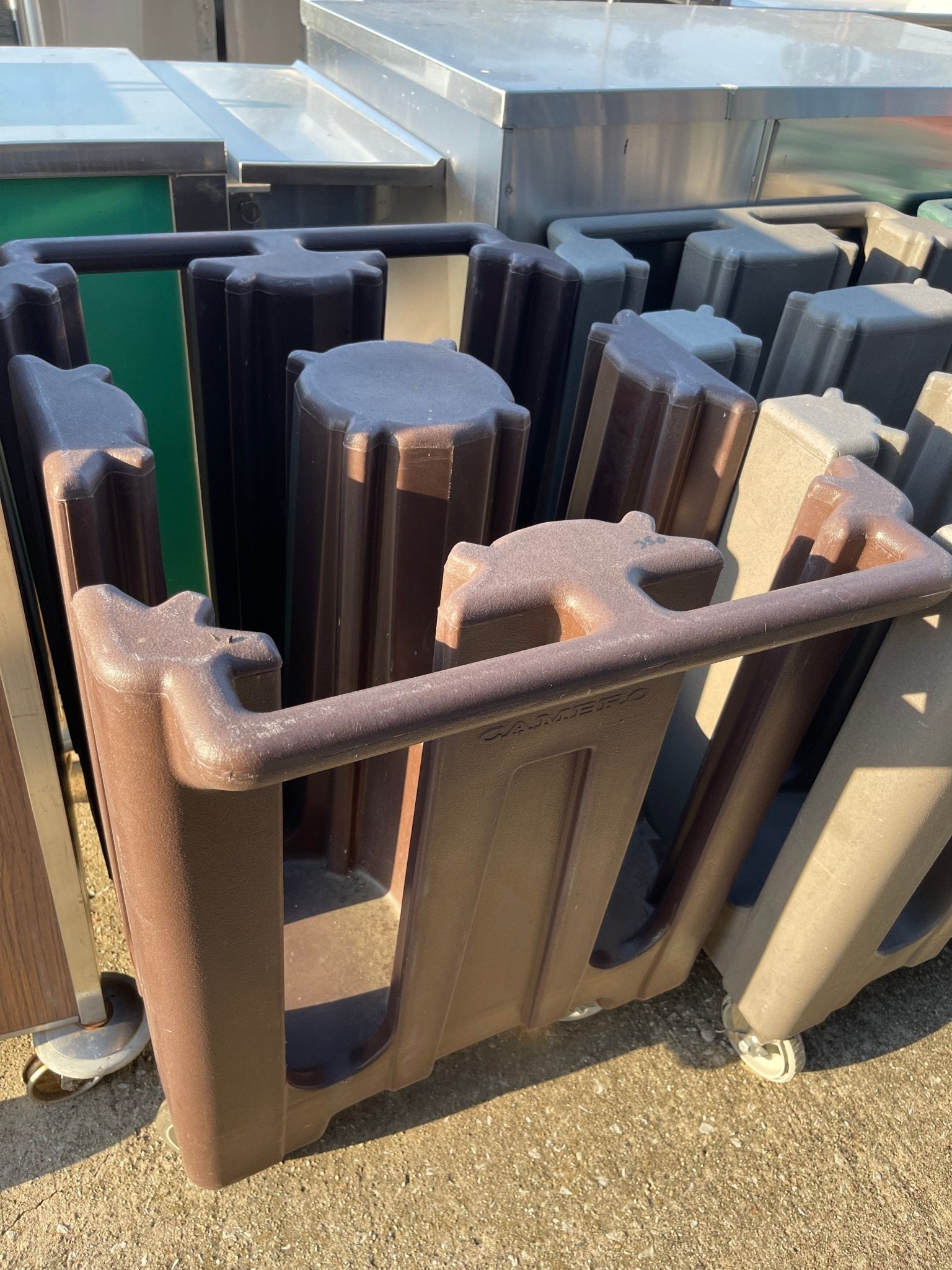 Used Cambro DC825110 23" Dish Dolly Cart - 240 8.25" Plates - SS141 - Falcon Restaurant Supply - 4