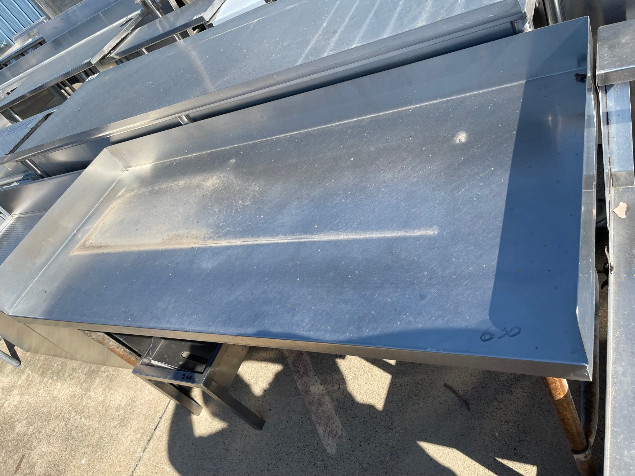 Used 72" Stainless Steel Table - SS142 - Falcon Restaurant Supply - 2