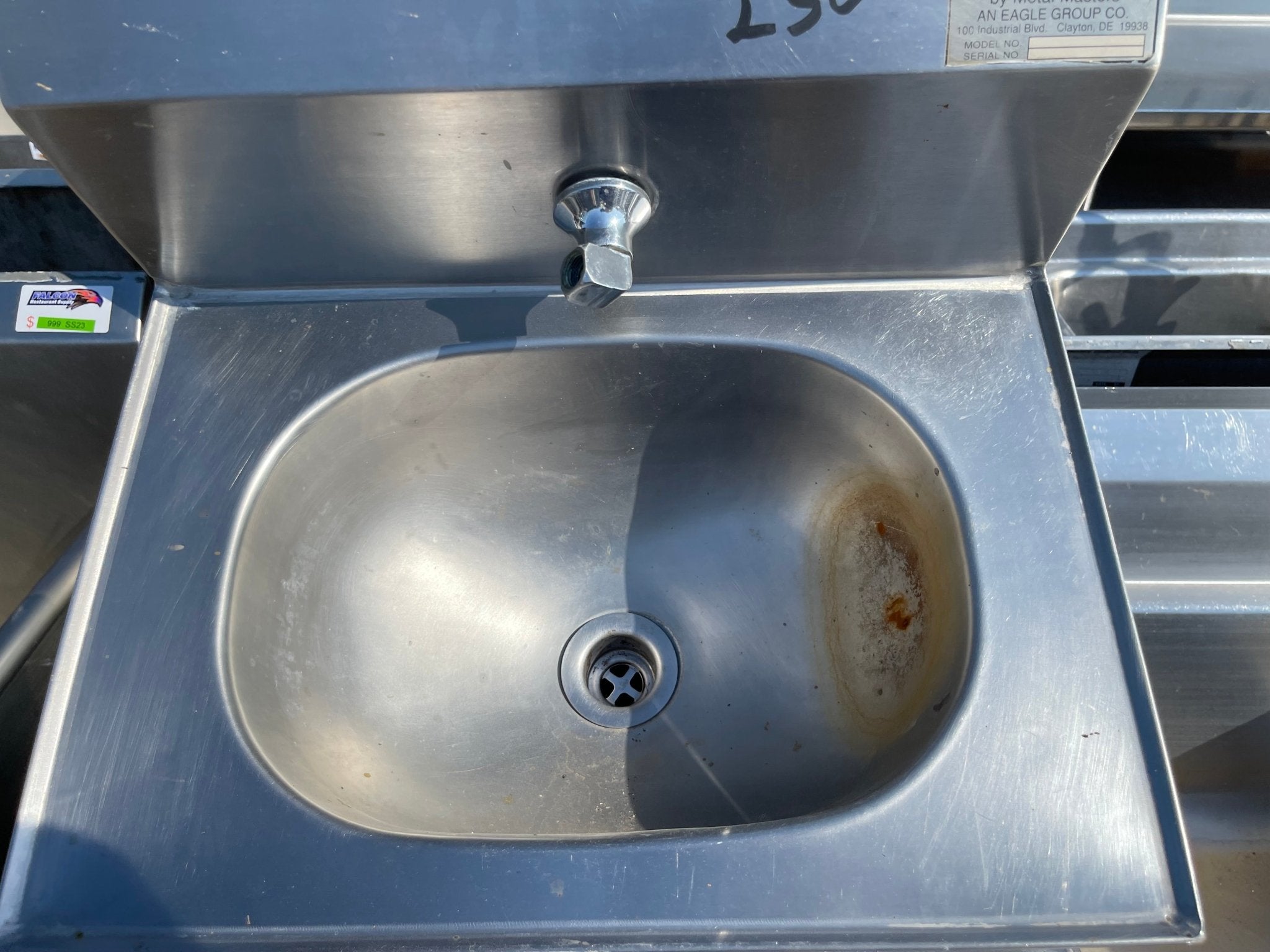 Used Eagle Stainless Steel Hands free Sink - SS147 - Falcon Restaurant Supply - 3