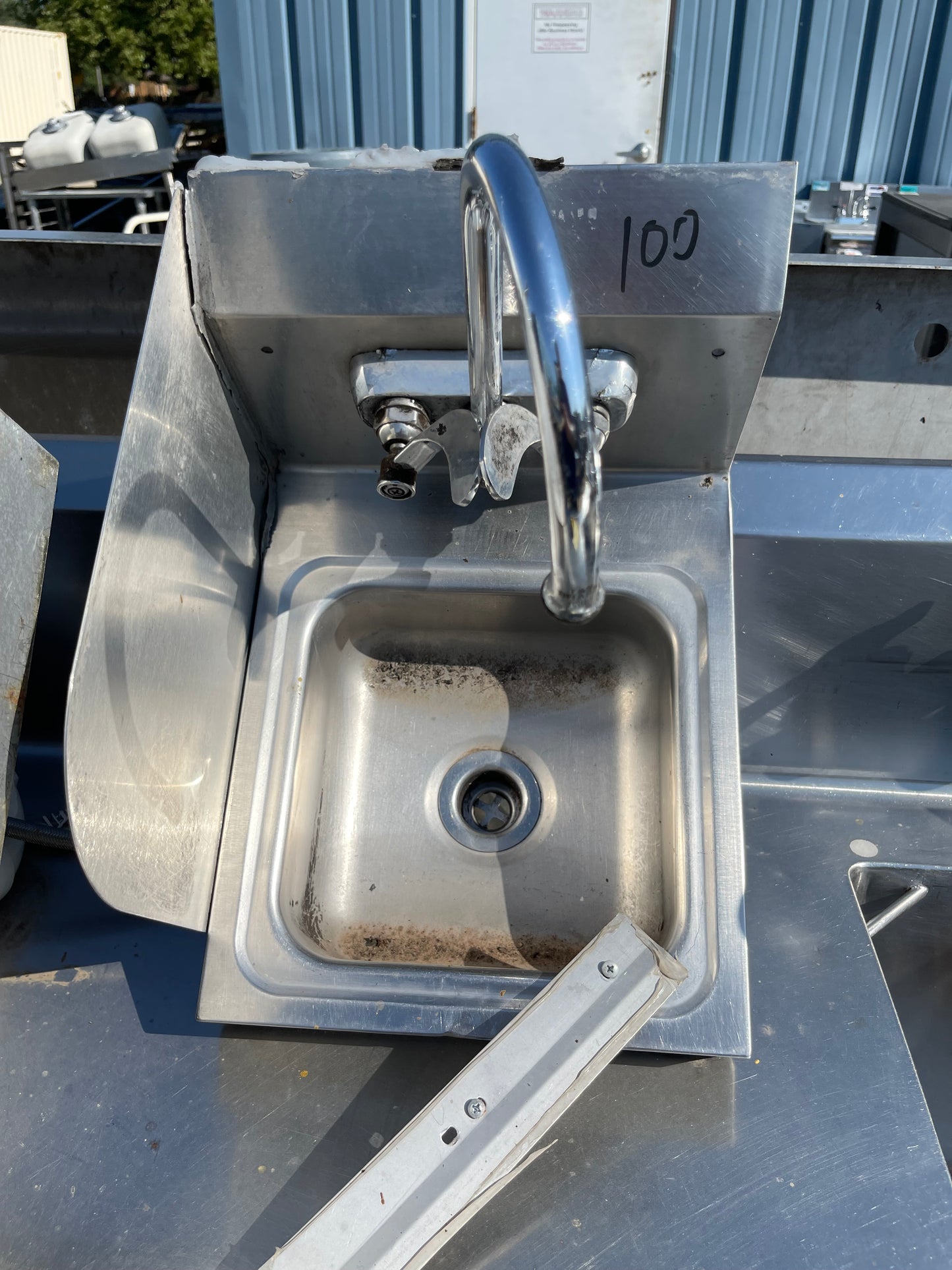 Used Stainless Steel Hand Sink with Faucet - SS148