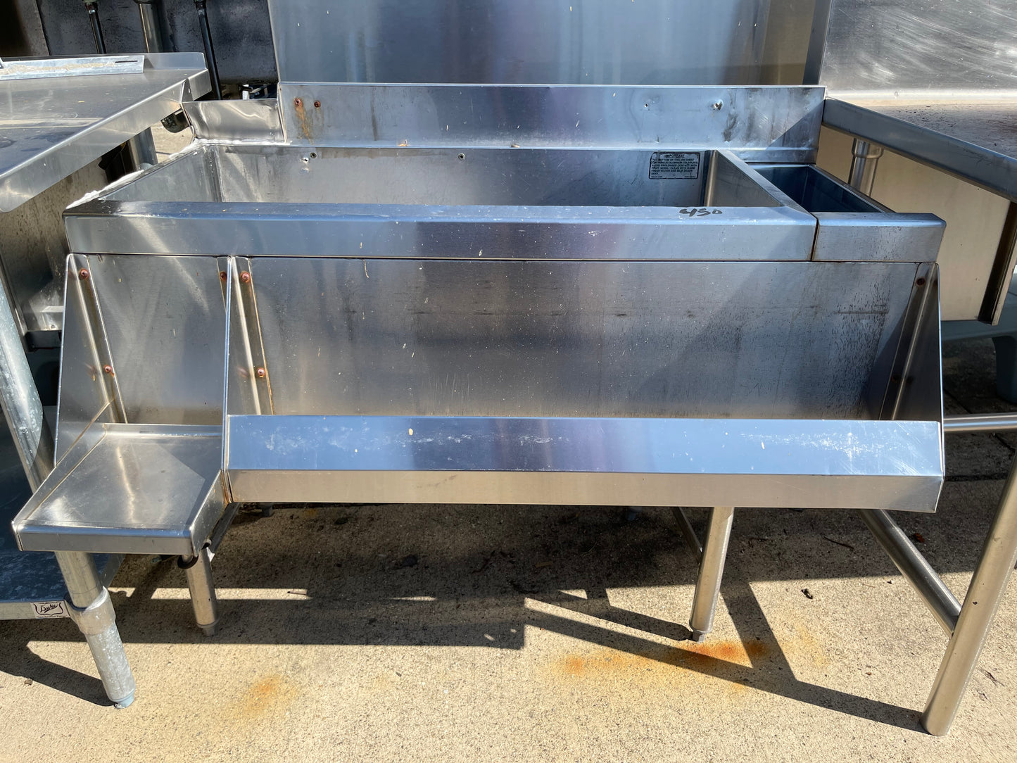 42" Under Bar Ice Bin with Speed Rail and Blender Shelf - SS149