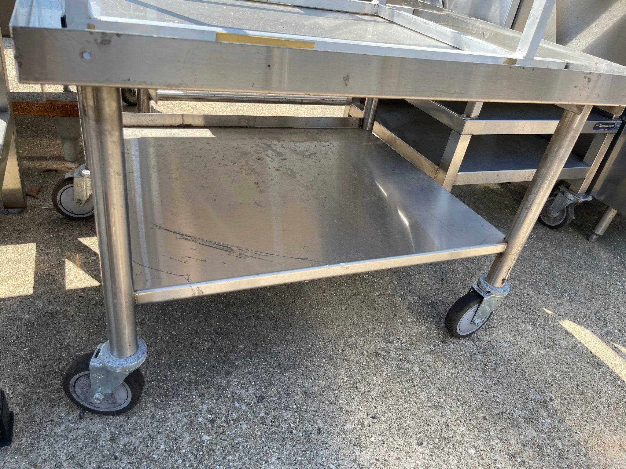 Used 37" Stainless Steel Equipment Stand with Casters - SS153 - Falcon Restaurant Supply - 2