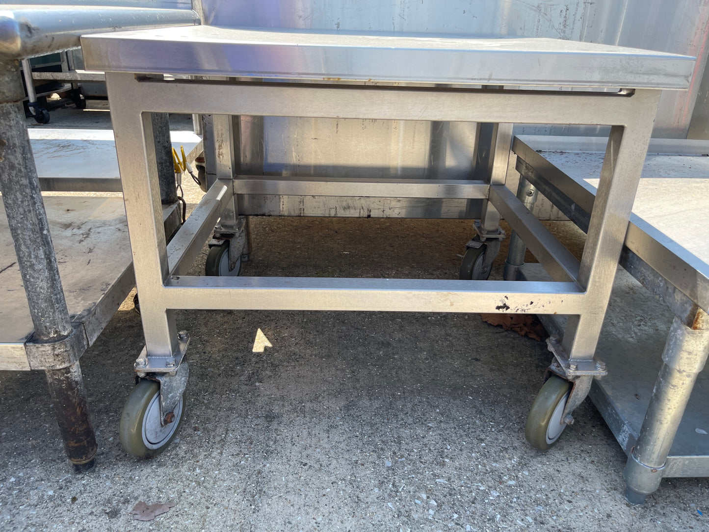 Used 27" Stainless Steel Equipment Stand with Caster Wheels - SS157