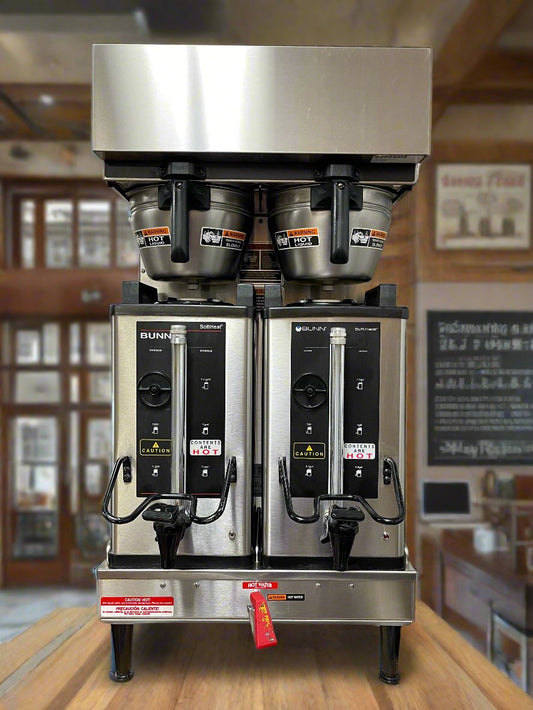 Used Bunn 33500.0013 DUAL SH DBC® BrewWISE® Dual Soft Heat® Coffee Brewer Machine 220V