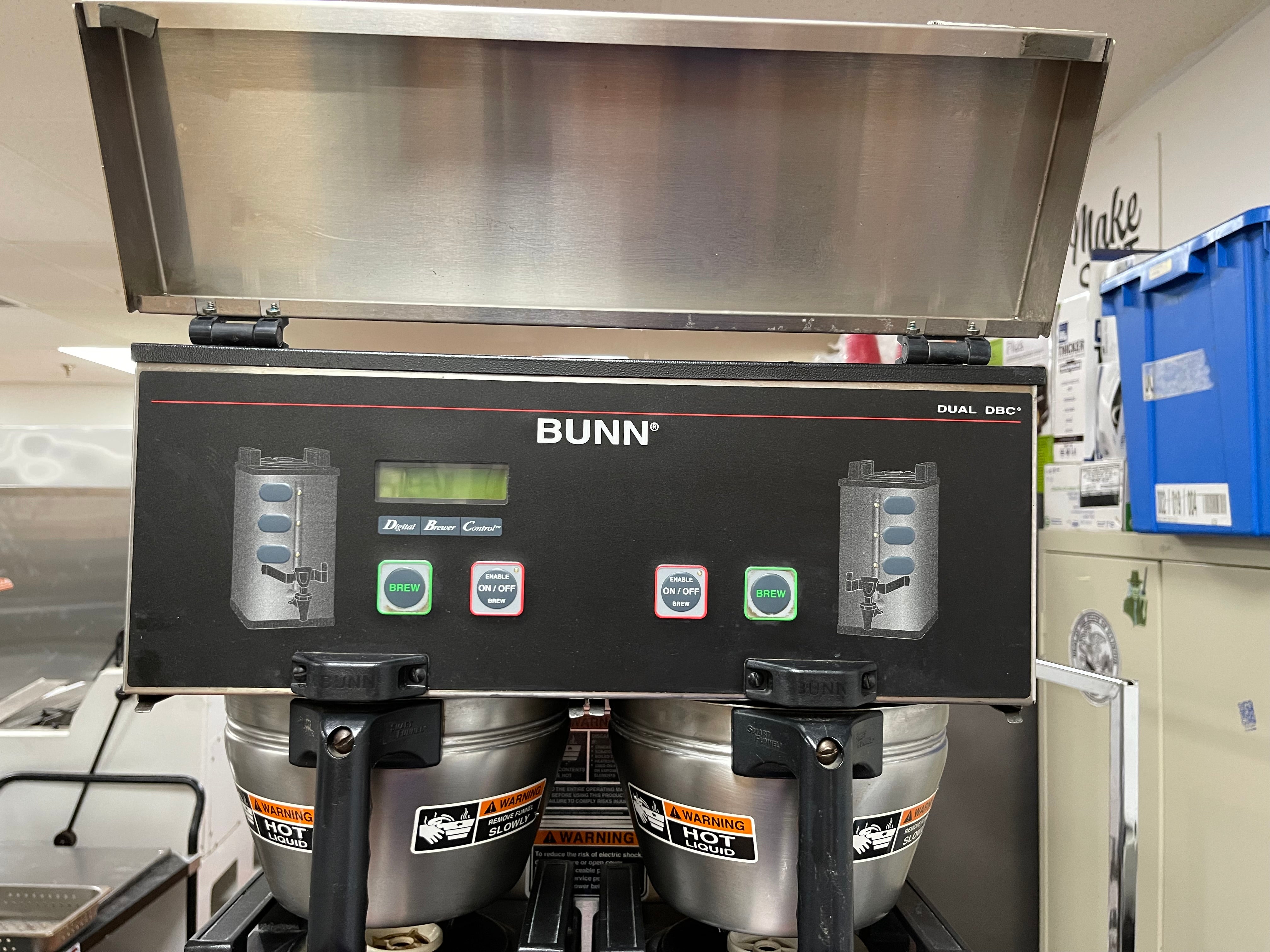 Used Bunn 33500.0013 DUAL SH DBC® BrewWISE® Dual Soft Heat® Coffee Brewer Machine 220V