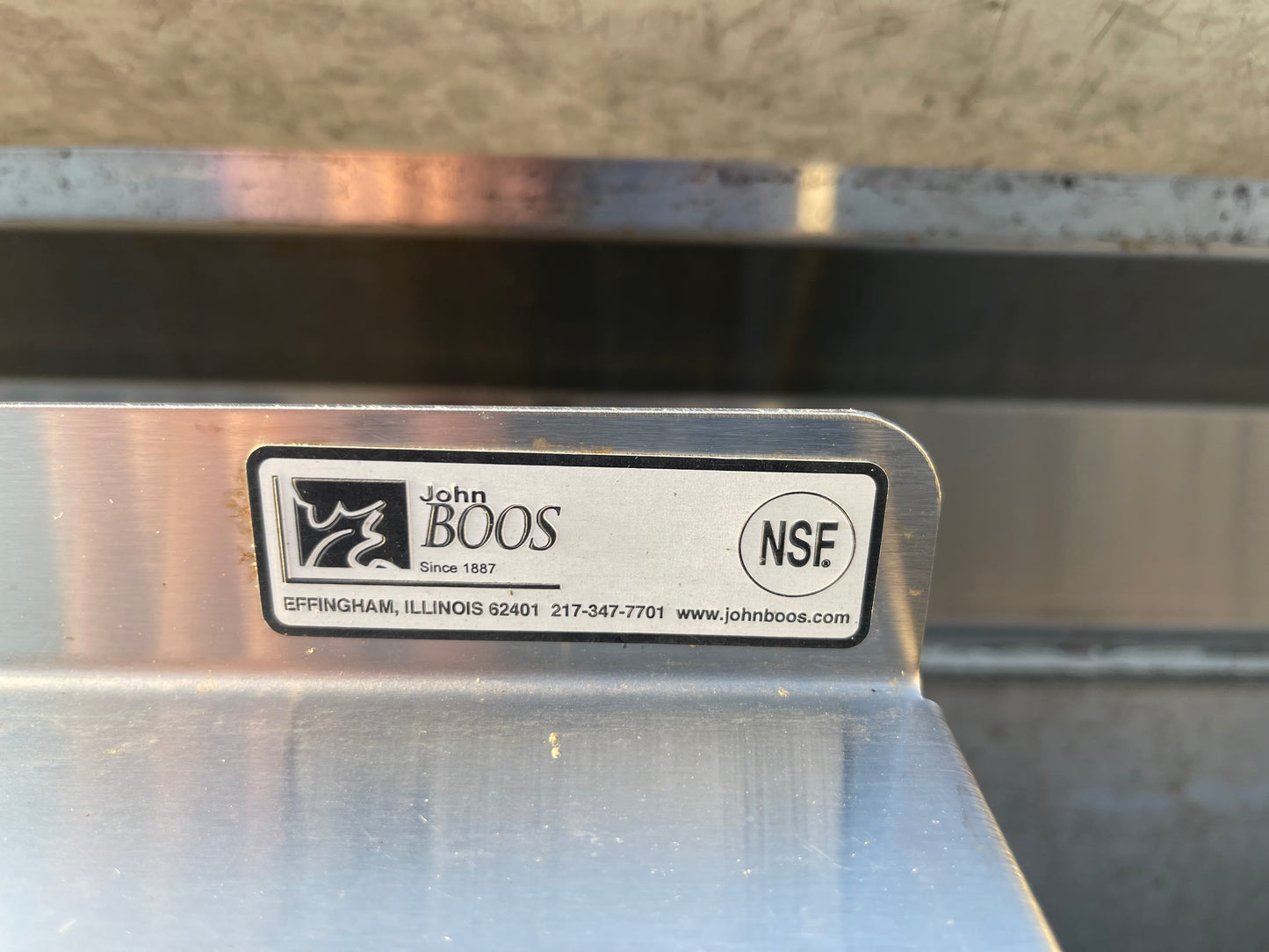 Used 60" John Boos Stainless Steel Table - SS162