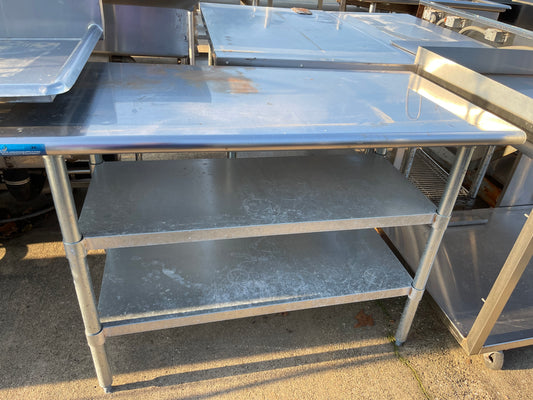 Used 48" AmGood Stainless Steel Table with Shelves - SS166