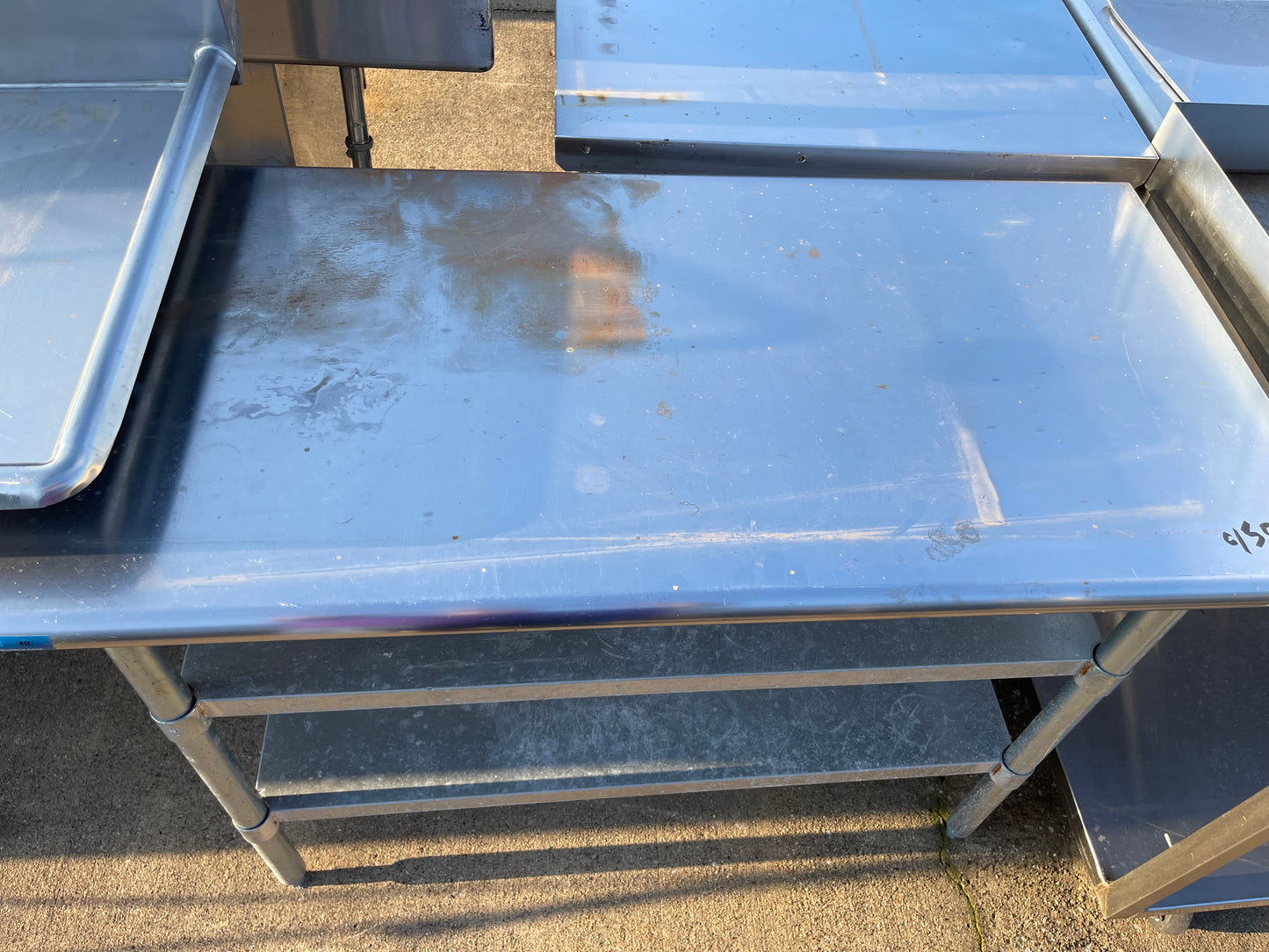 Used 48" AmGood Stainless Steel Table with Shelves - SS166