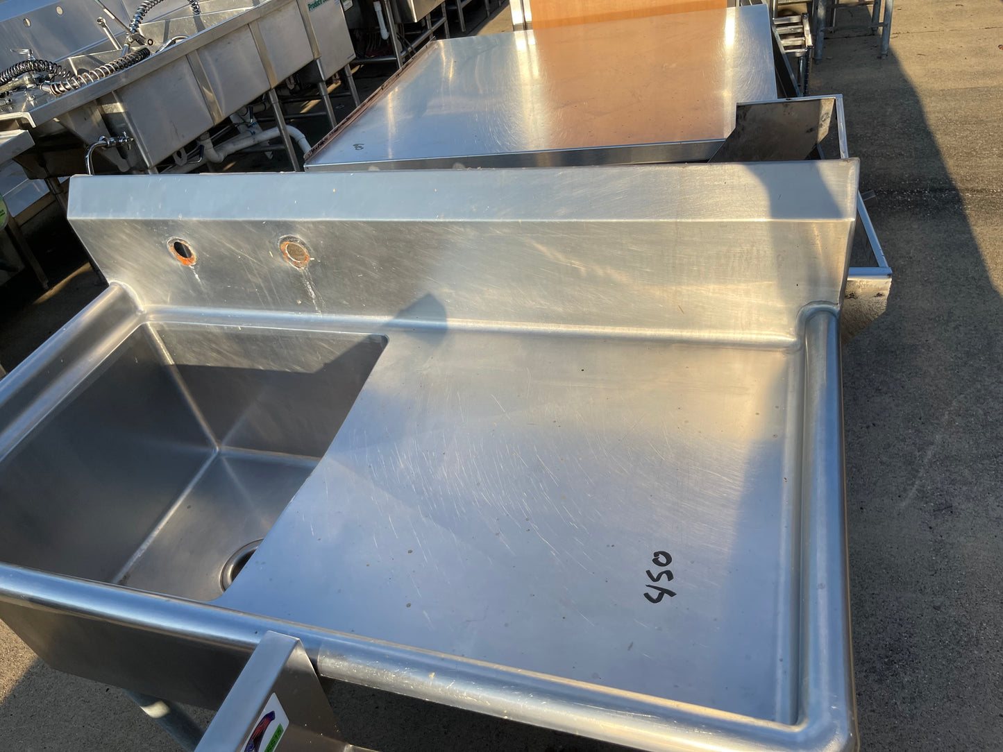 Used 44" Stainless Steel 1 Compartment Sink - SS168