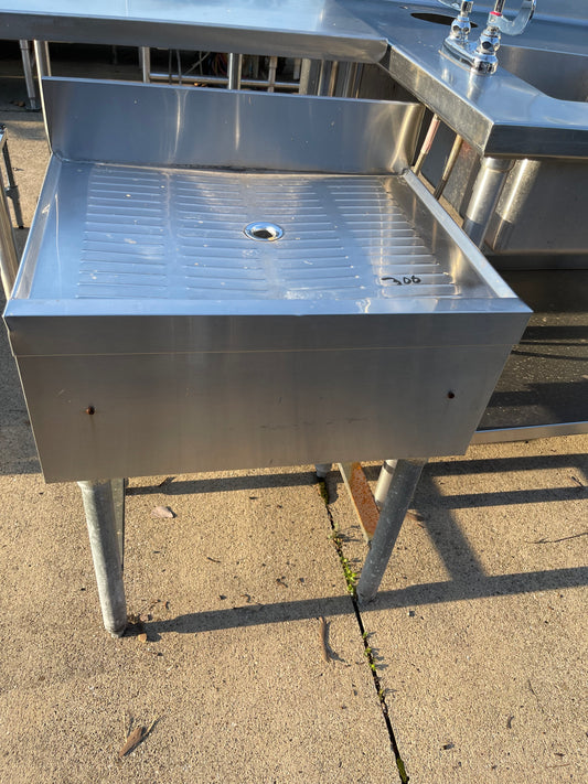 Used 23" Stainless Steel Under Bar Drain Board - SS173