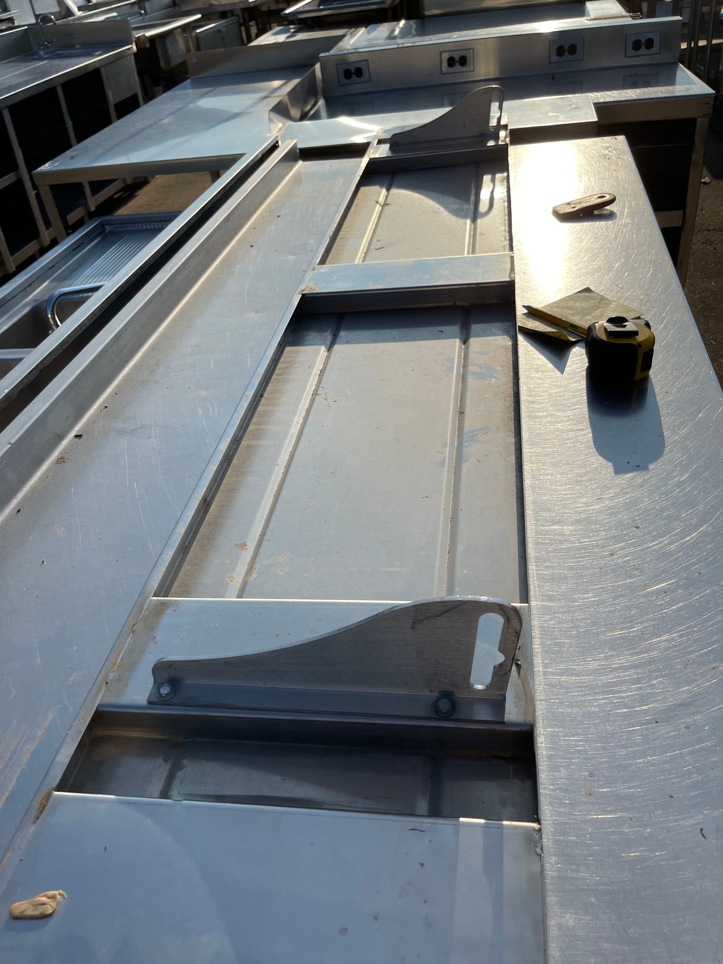 Used 72" Stainless Steel Buffet Food Tray Shelf - SS178