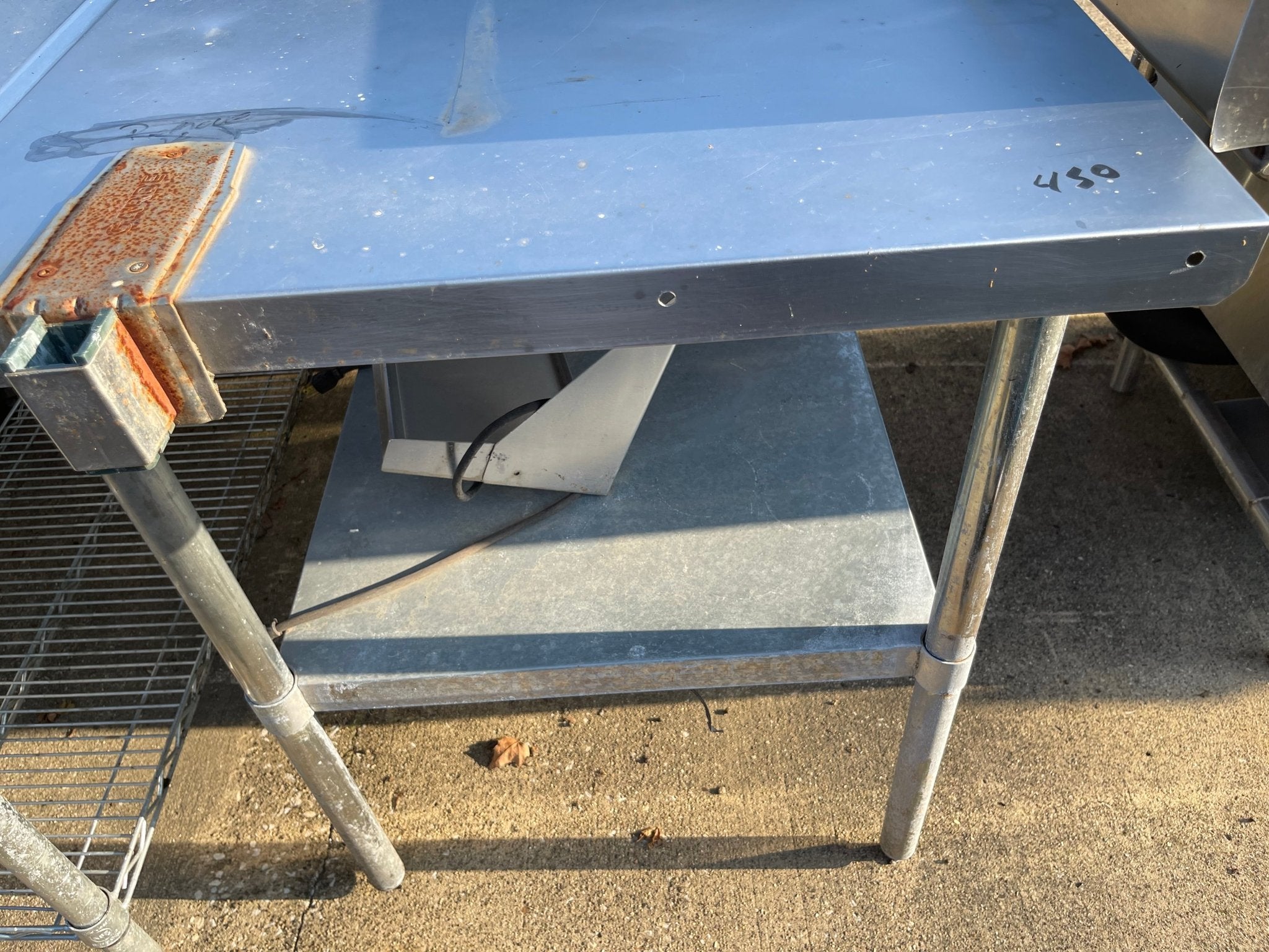 Used 48" Stainless Steel Table - SS183 - Falcon Restaurant Supply - 2