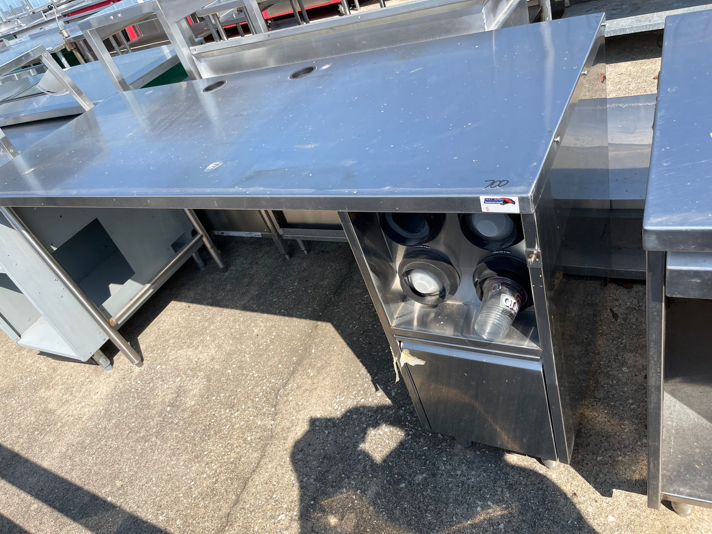 Used 74" Stainless Steel Drink Station - SS193