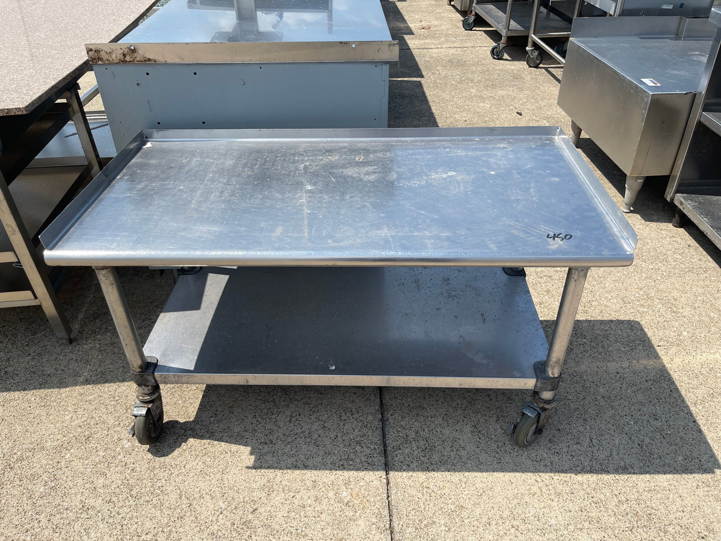 48" Stainless Steel Equipment Stand with Caster Wheels - SS199