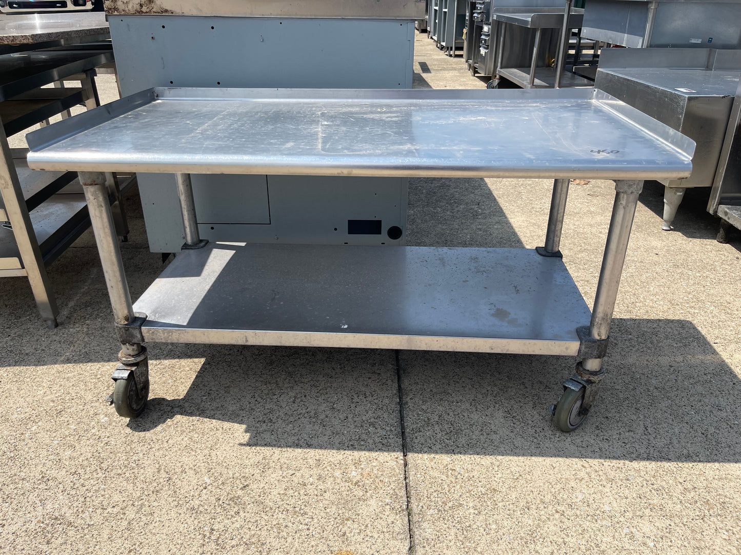 48" Stainless Steel Equipment Stand with Caster Wheels - SS199